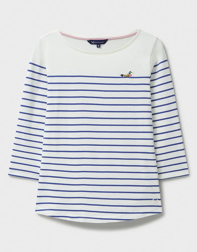 Crew Clothing Embroidered Essential Breton Top
