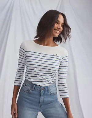 Crew Clothing Embroidered Essential Breton Top