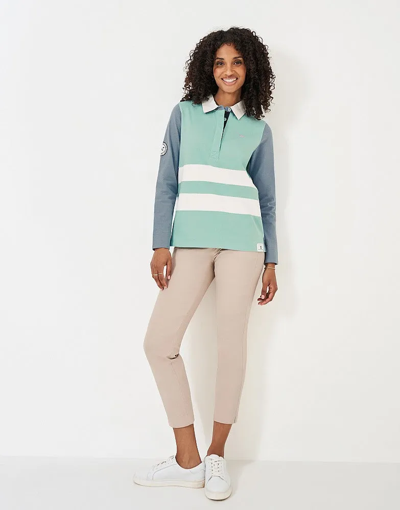 Crew Clothing Long Sleeve Panel Rugby Shirt