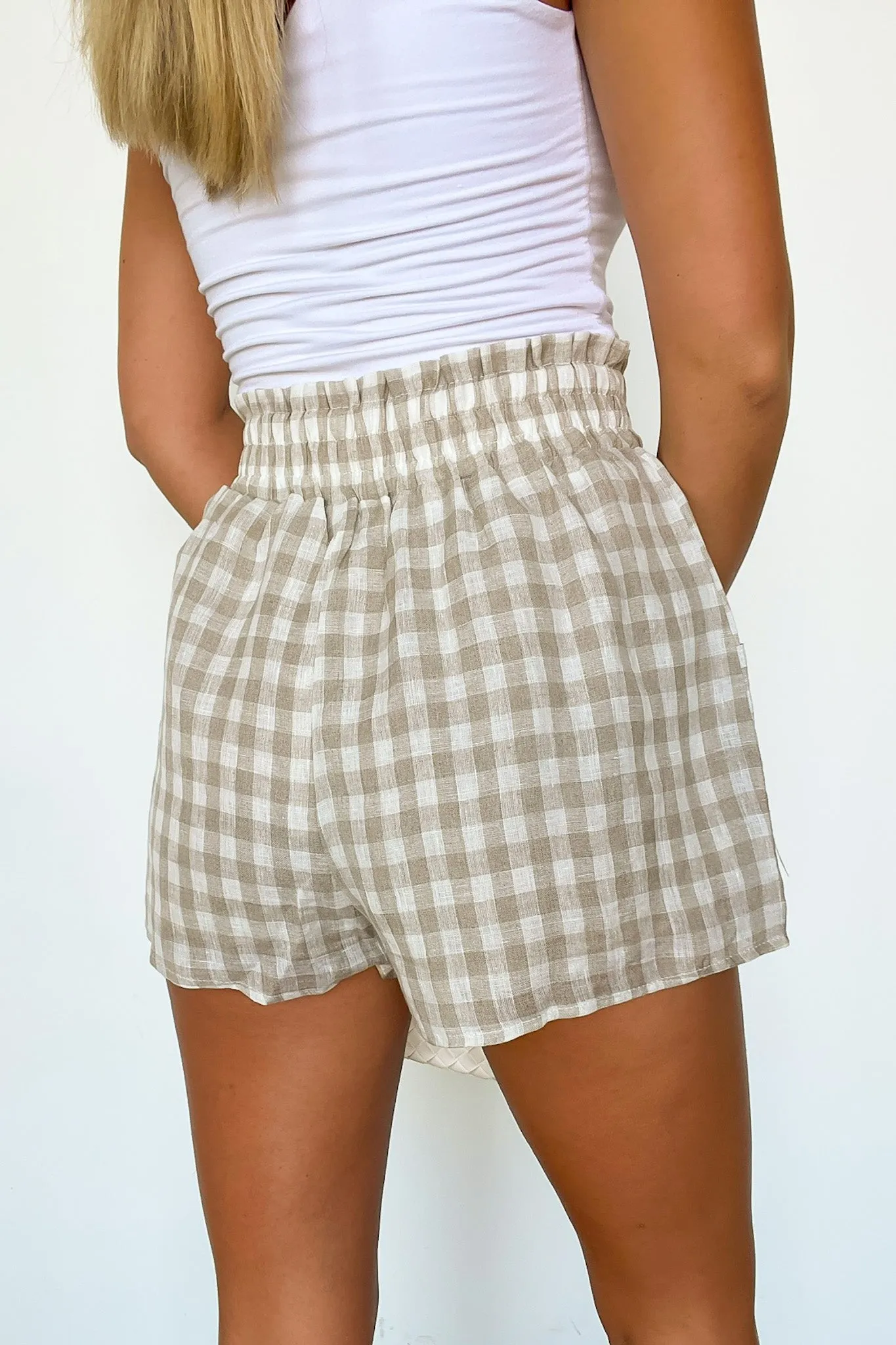 Cutest Direction Plaid Elastic Waist Shorts - FINAL SALE