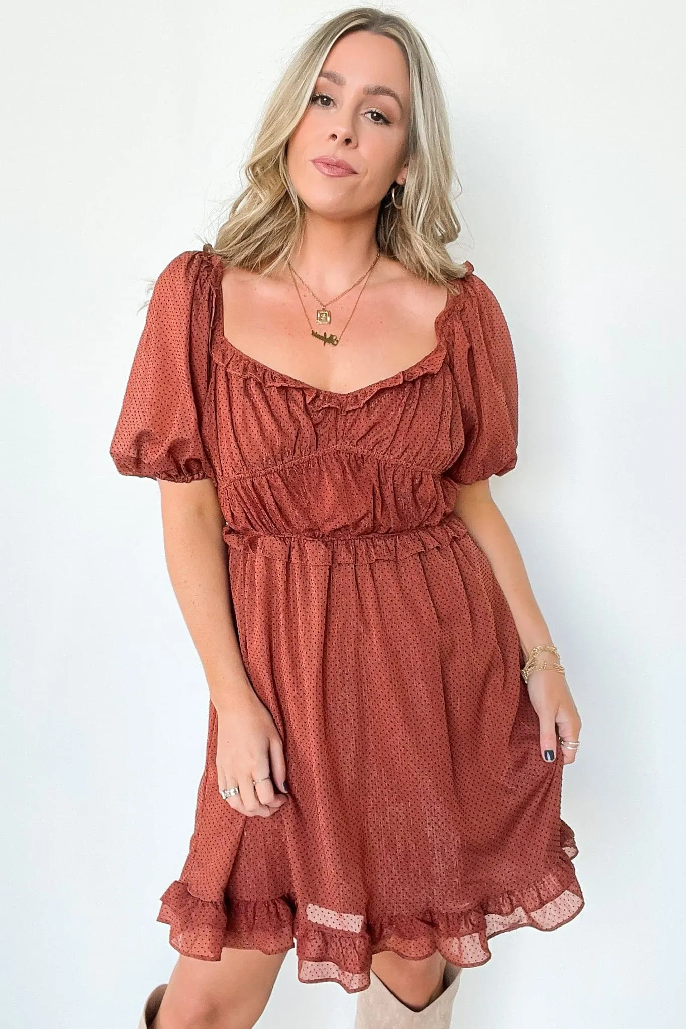 Daria Polka Dot Ruffle Dress - FINAL SALE