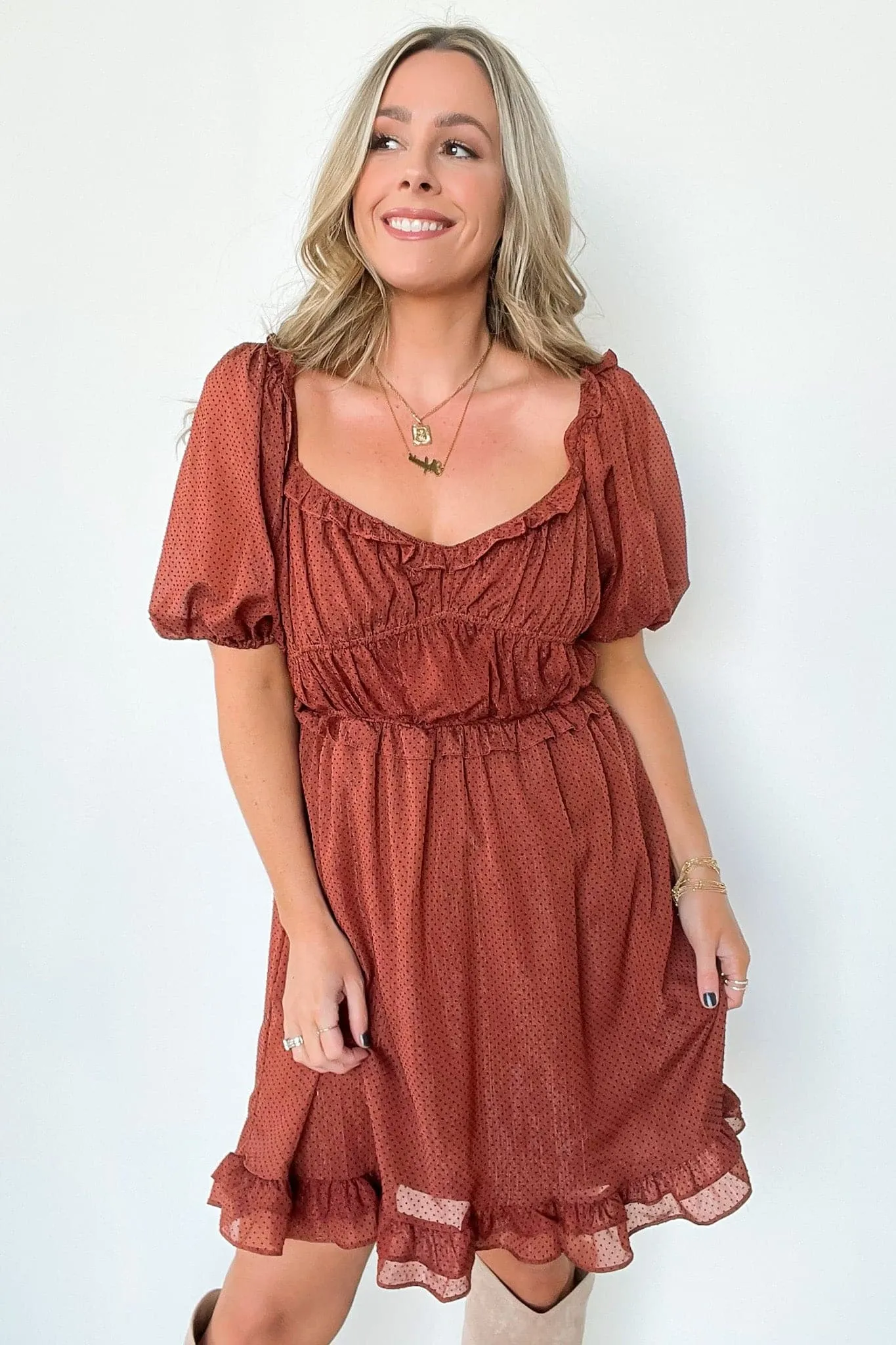 Daria Polka Dot Ruffle Dress - FINAL SALE