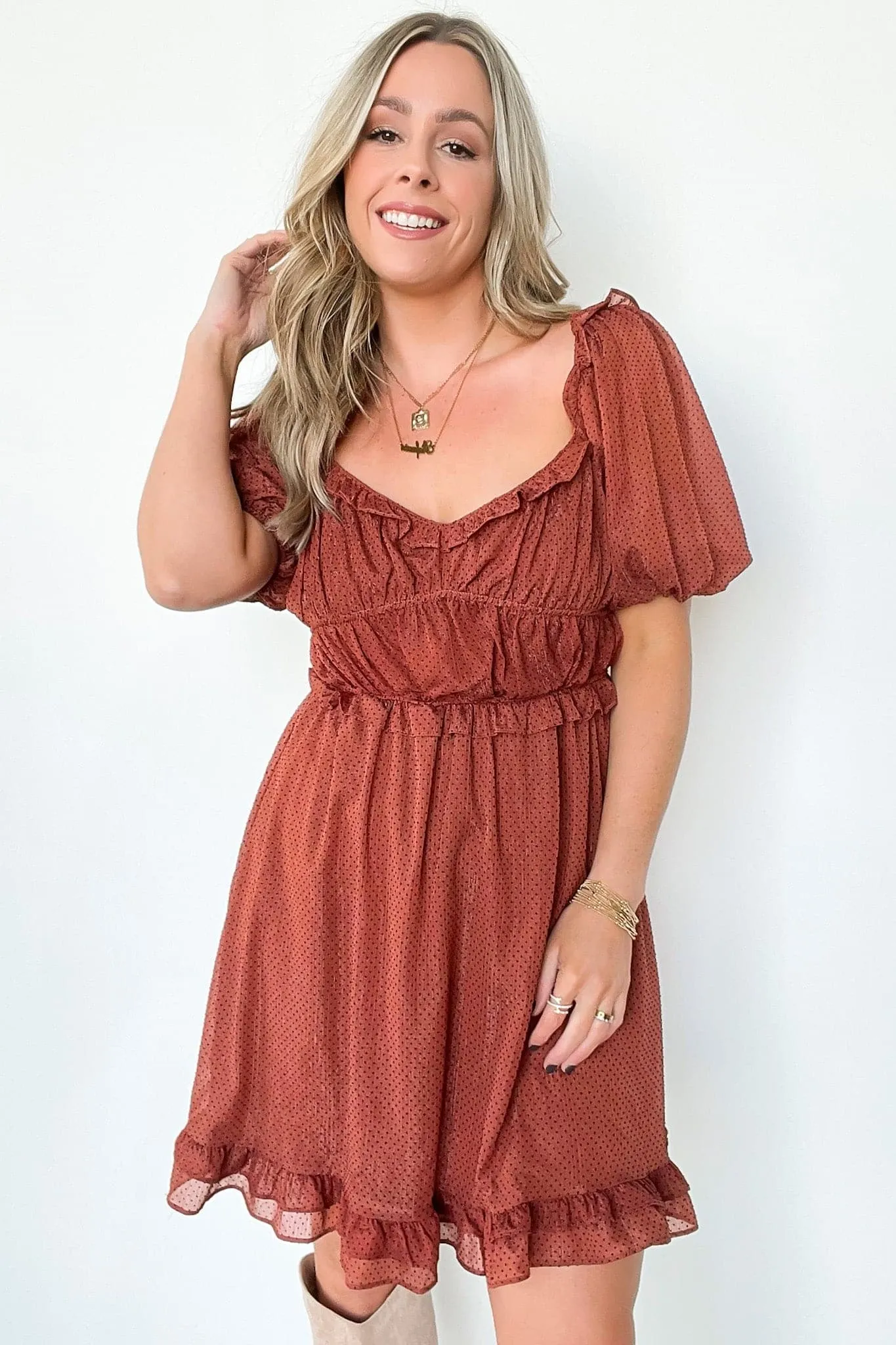 Daria Polka Dot Ruffle Dress - FINAL SALE