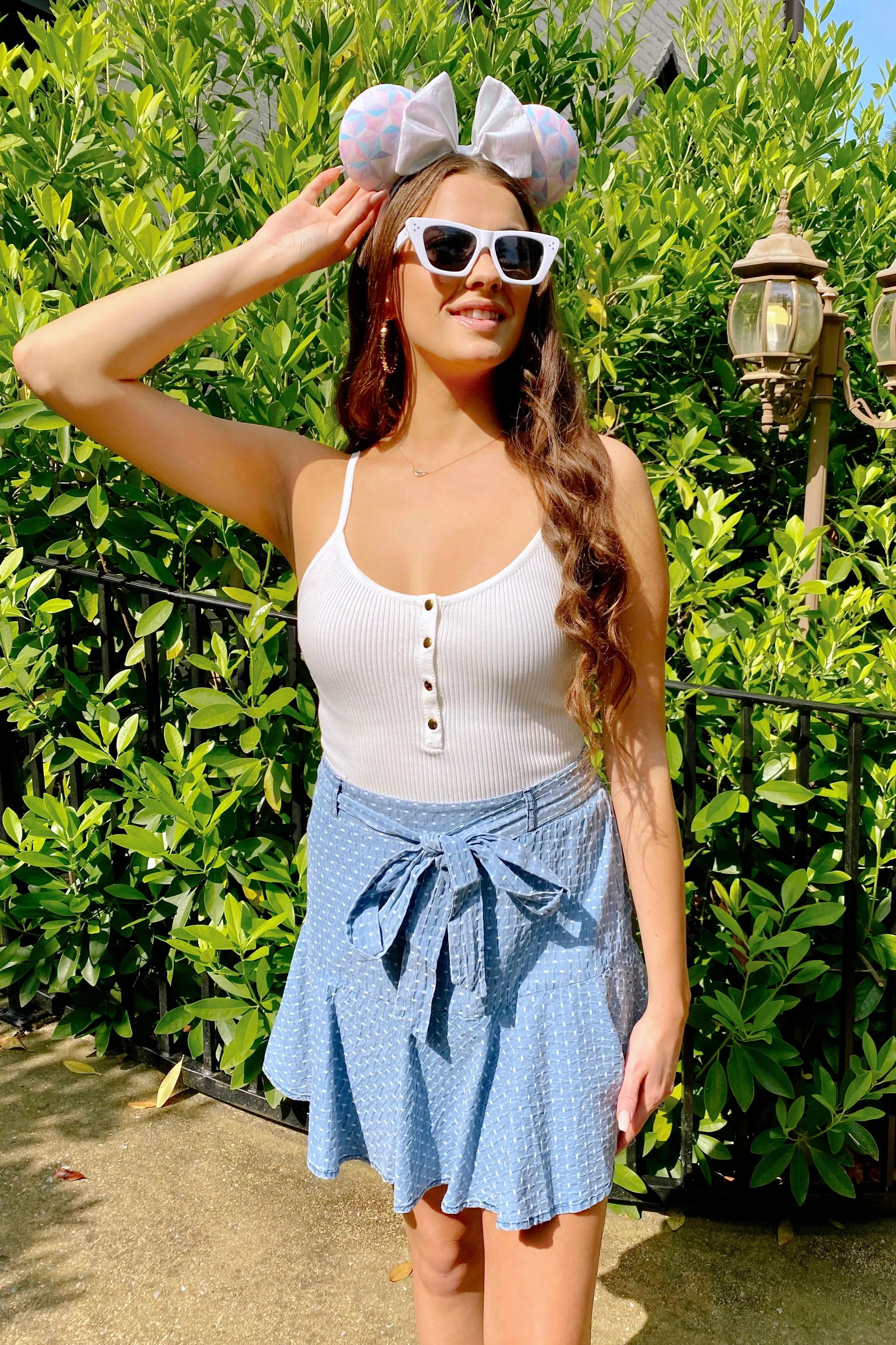 Day to Unwind Swiss Dot Tie Waist Skort - FINAL SALE