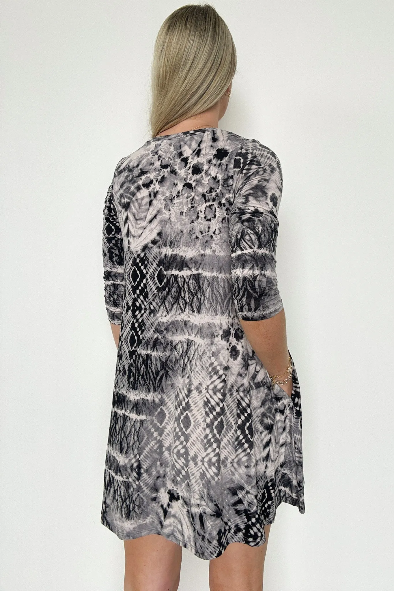 Definite Drama Abstract Print Shift Dress - FINAL SALE