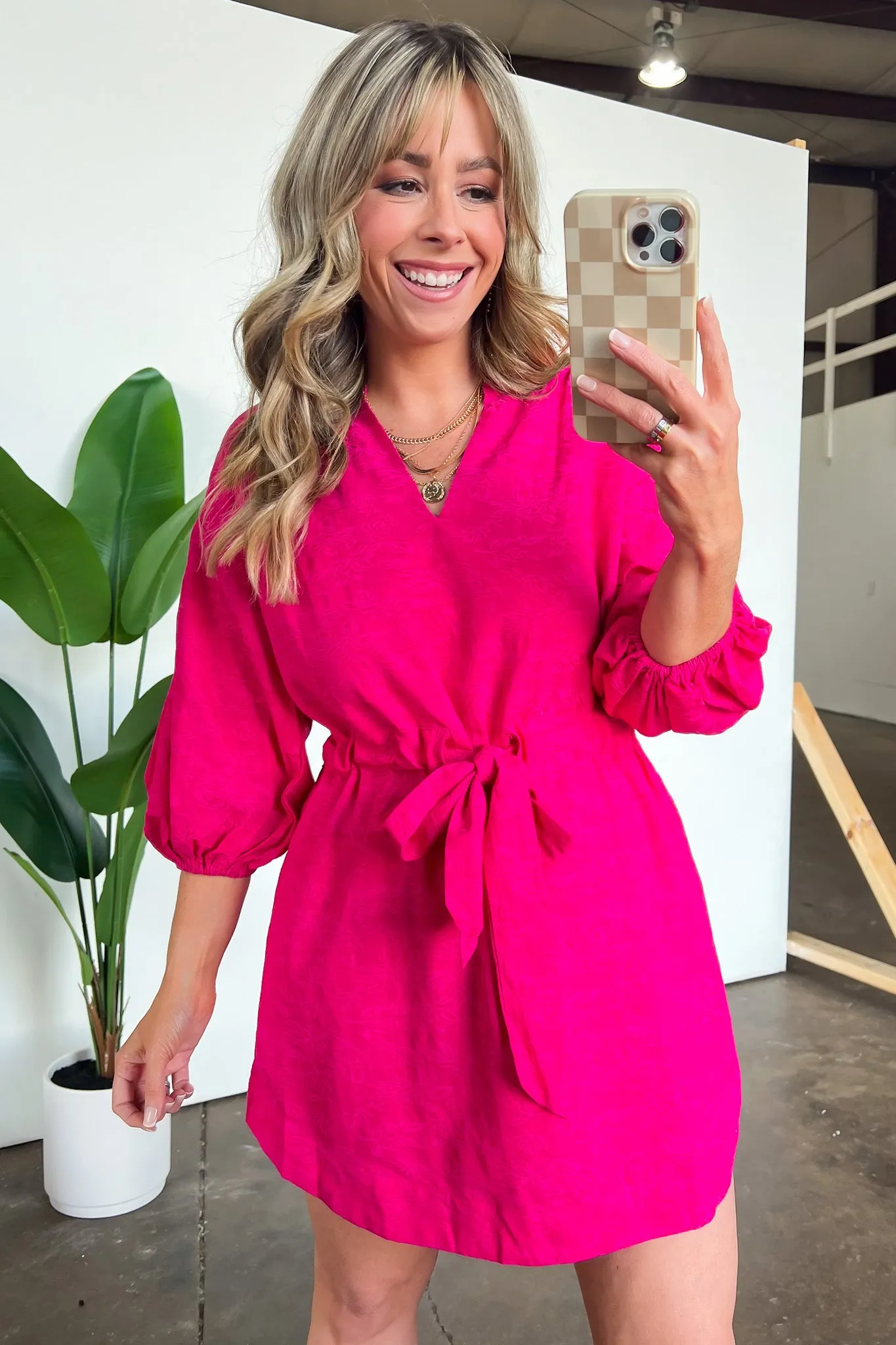 Delicate Sweetness V-Neck Tie Waist Dress - FINAL SALE