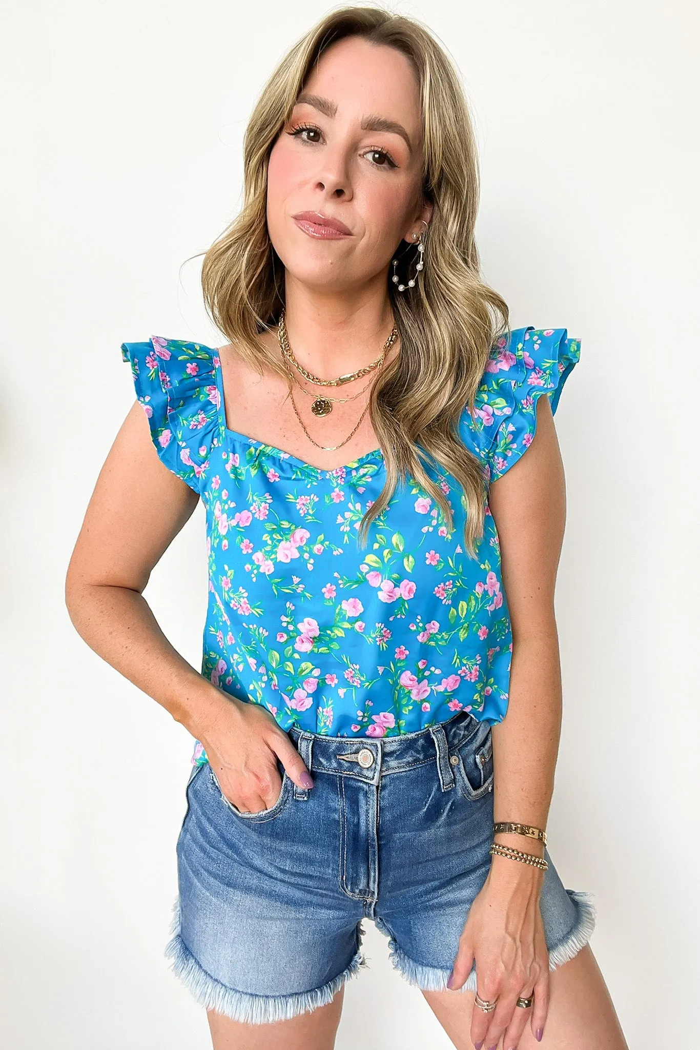 Delightful Expression Floral Sweetheart Tank Top - FINAL SALE