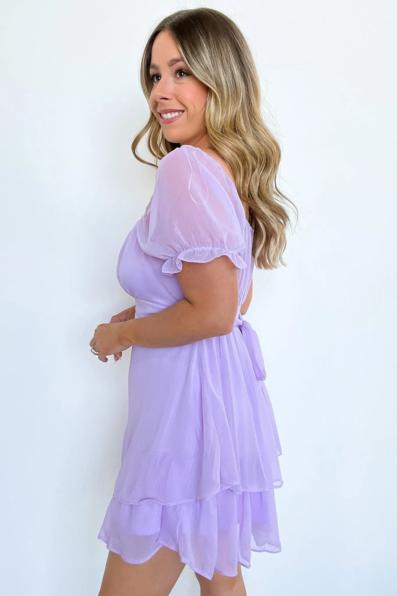 Delightful Vibe Tie Back Ruffle Tiered Dress - FINAL SALE