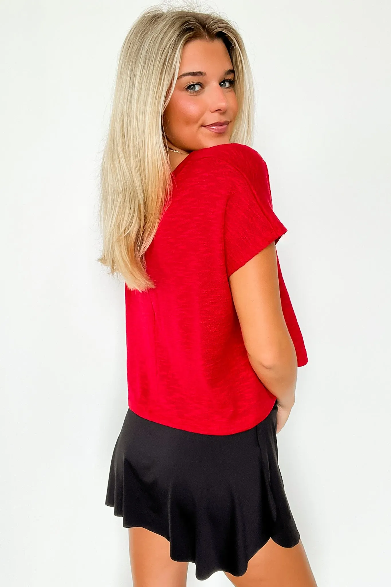 Dellah V-Neck Short Sleeve Top - BACK IN STOCK