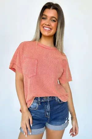 Desi Waffle Knit Pocket Top - FINAL SALE