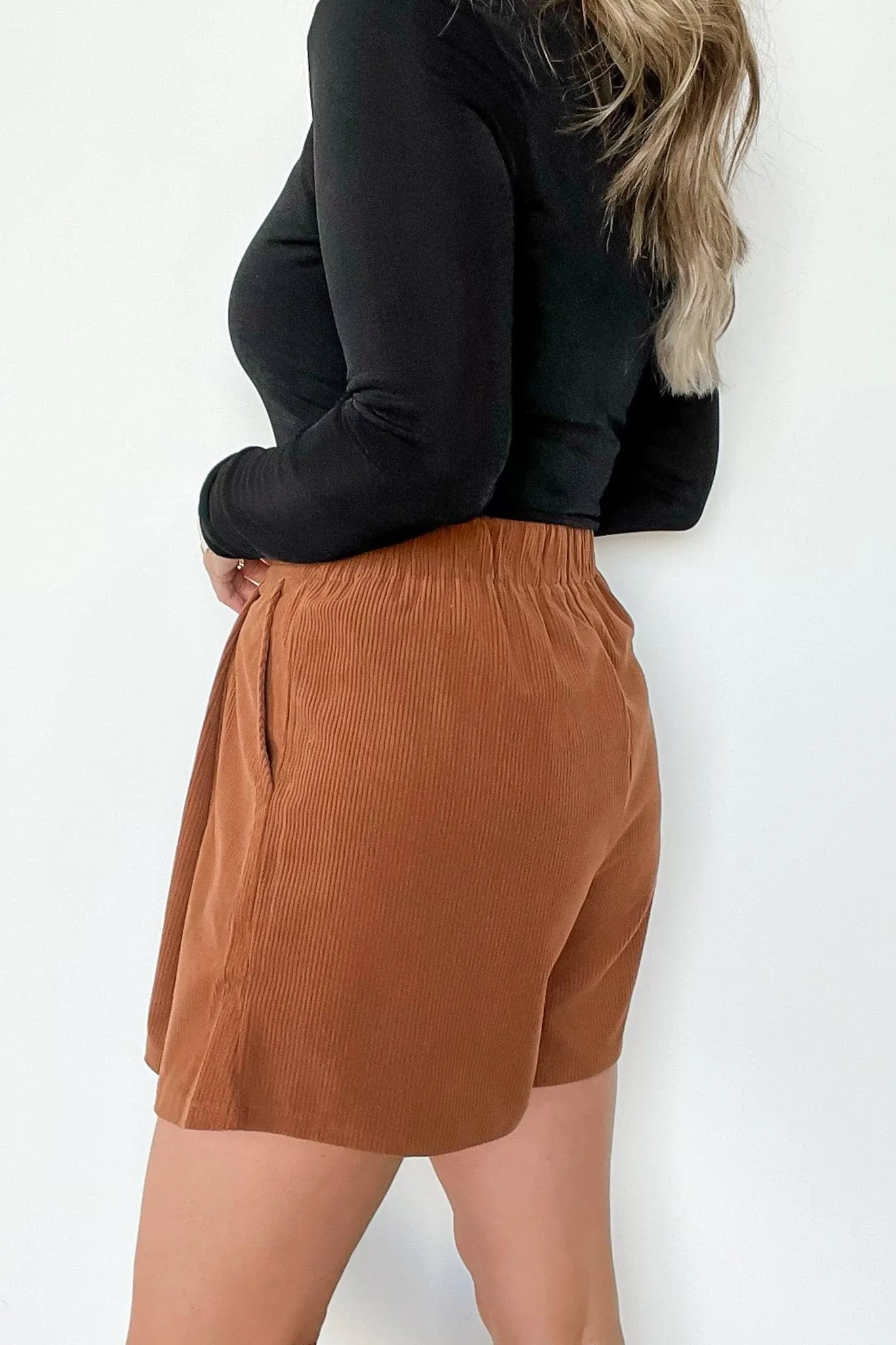 Donia Pleated Corduroy Shorts - FINAL SALE