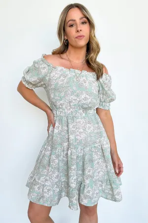 Dreamiest Darling Off Shoulder Ruffle Floral Dress - FINAL SALE