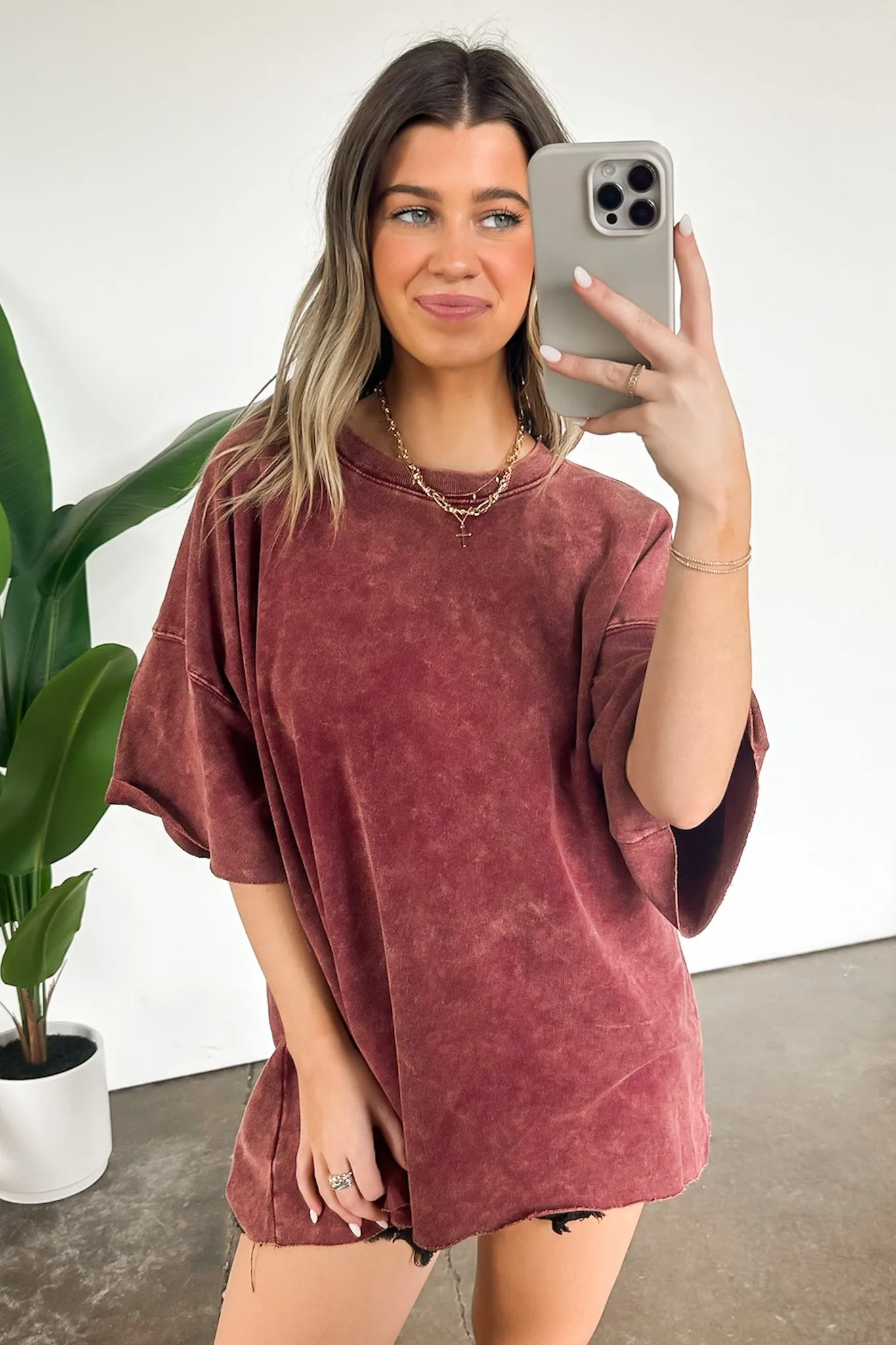 Drifting Dreams Acid Wash Relaxed Fit Top - BACK IN STOCK