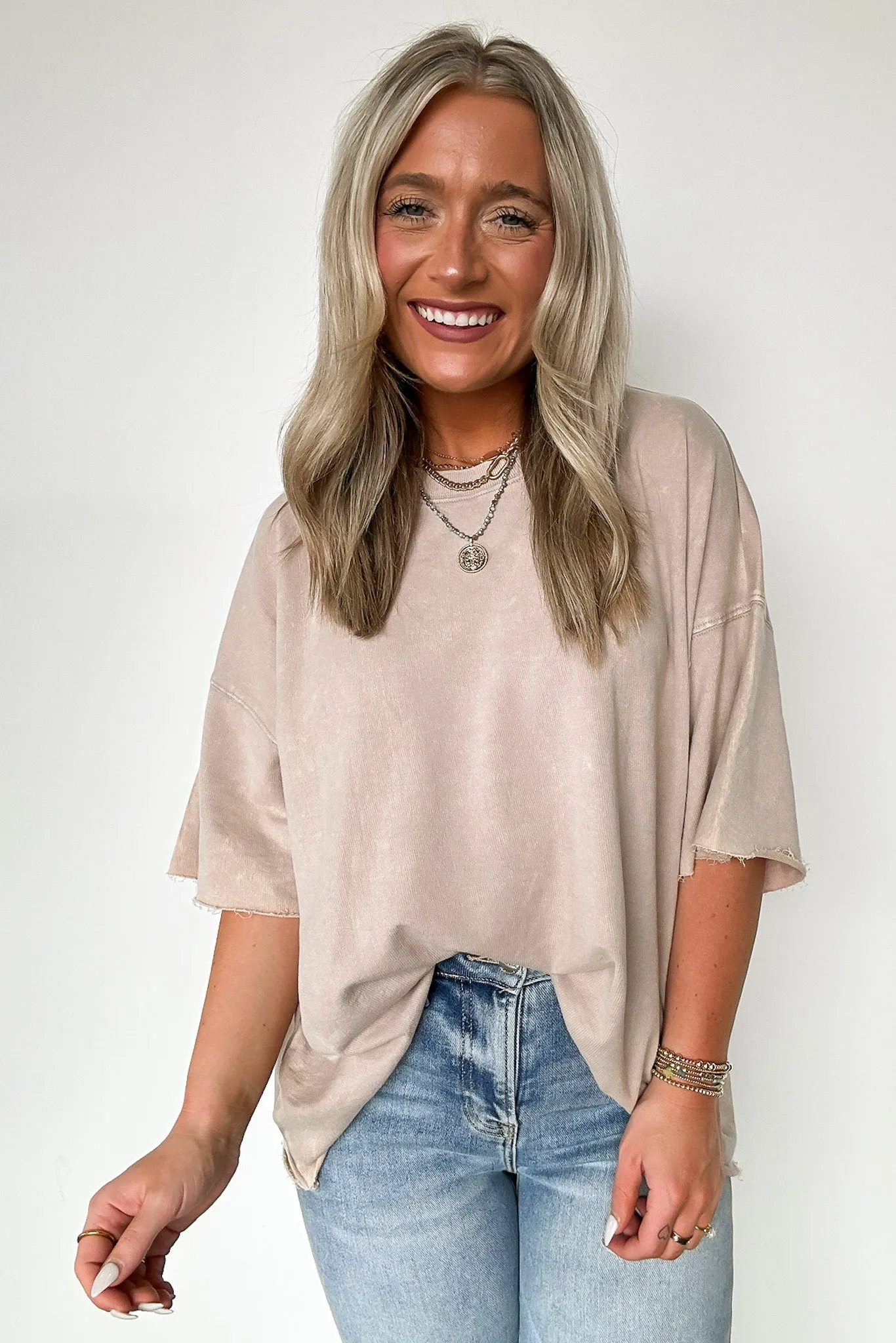 Drifting Dreams Acid Wash Relaxed Fit Top - BACK IN STOCK