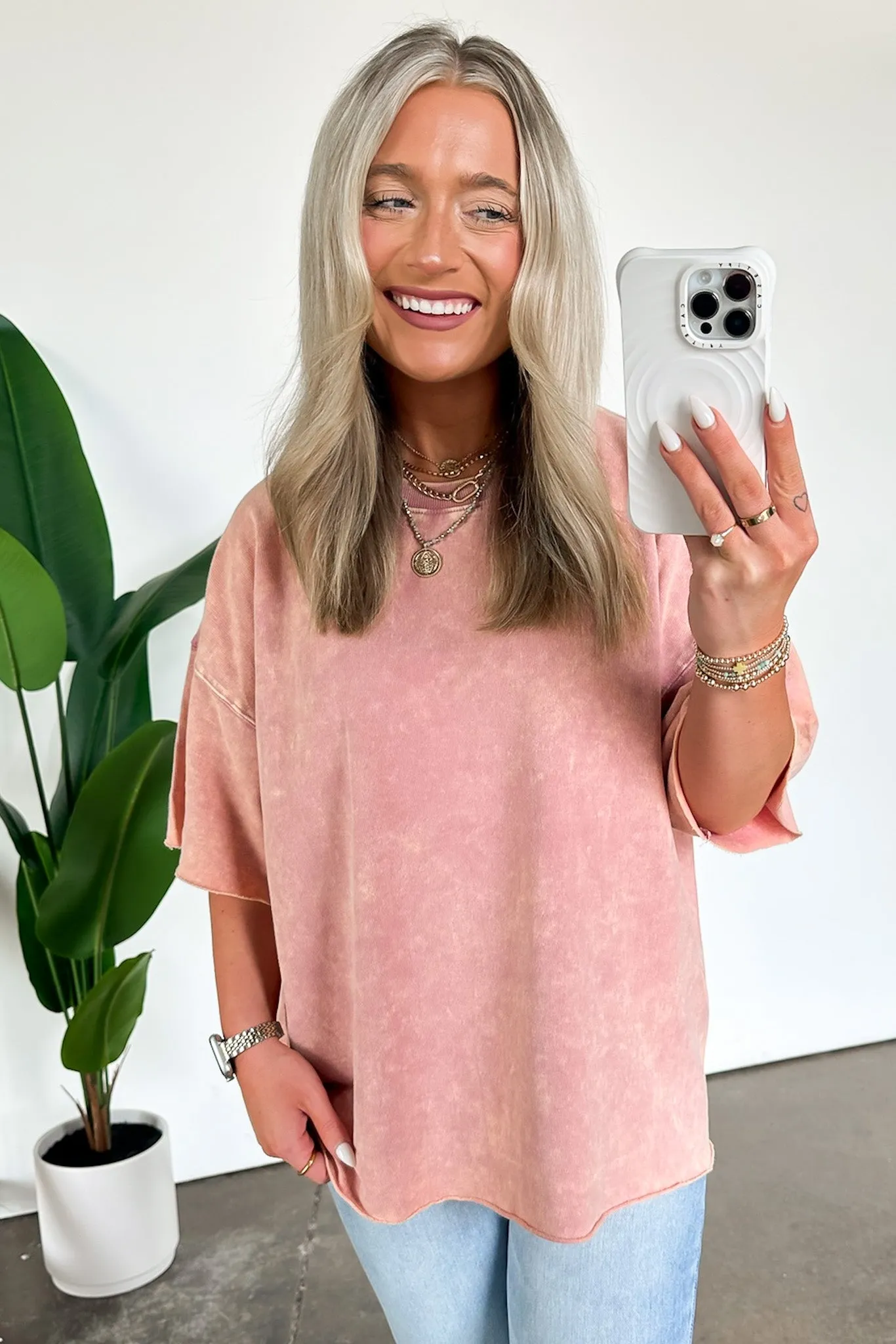 Drifting Dreams Acid Wash Relaxed Fit Top - BACK IN STOCK