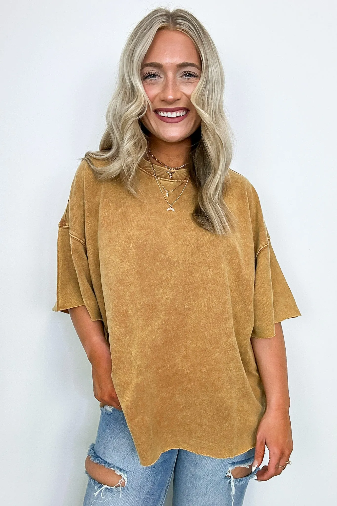 Drifting Dreams Acid Wash Relaxed Fit Top - BACK IN STOCK
