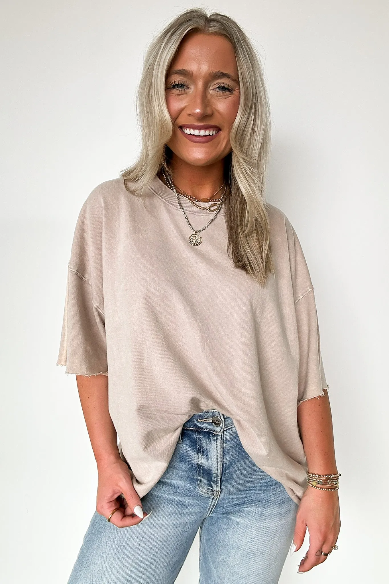 Drifting Dreams Acid Wash Relaxed Fit Top - BACK IN STOCK