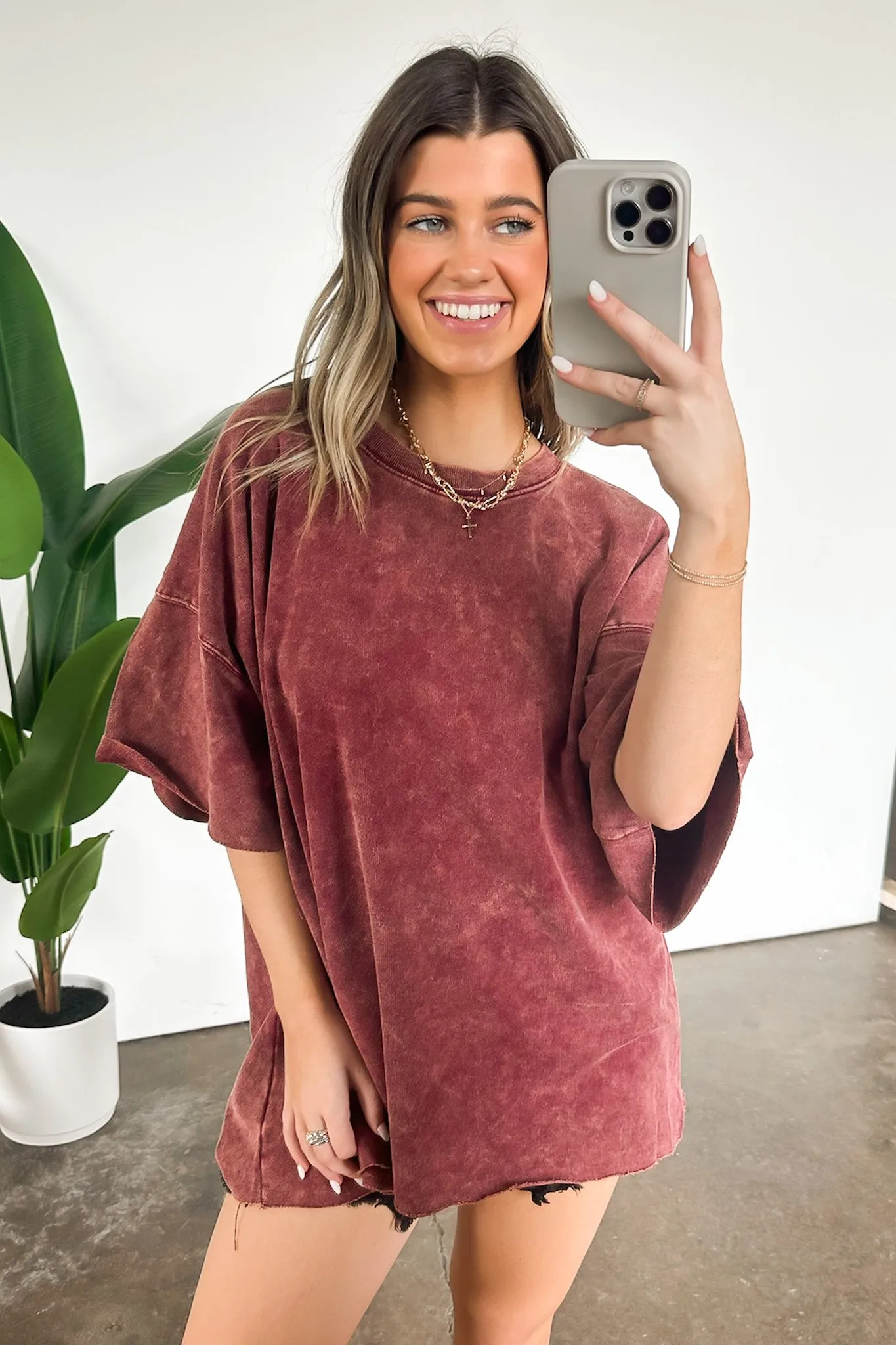 Drifting Dreams Acid Wash Relaxed Fit Top - BACK IN STOCK
