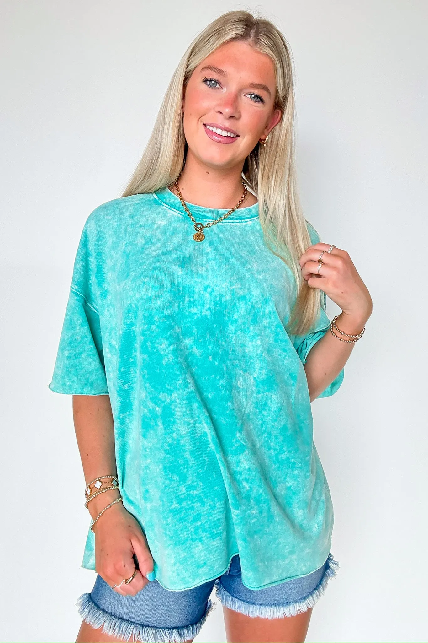 Drifting Dreams Acid Wash Relaxed Fit Top - BACK IN STOCK