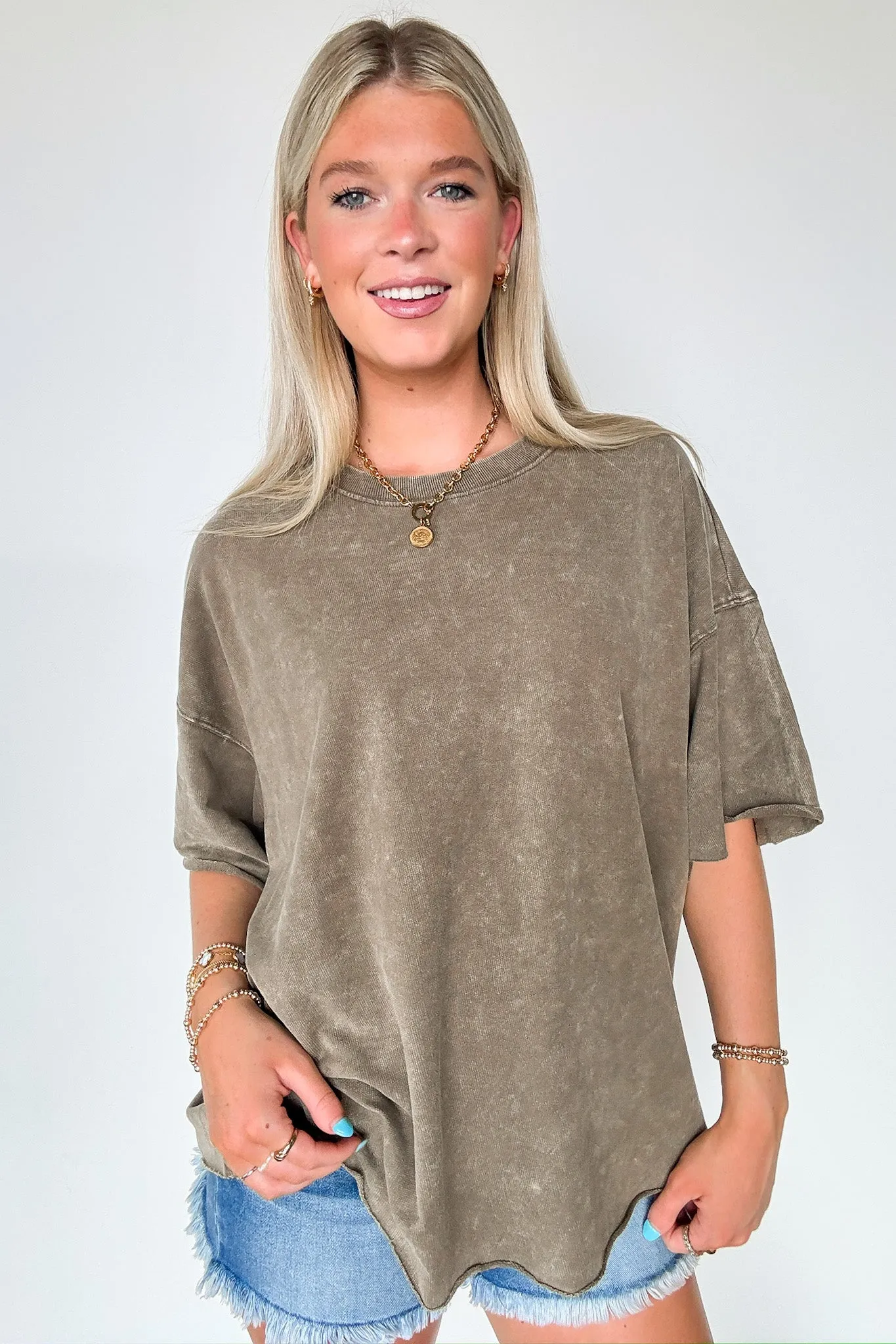 Drifting Dreams Acid Wash Relaxed Fit Top - BACK IN STOCK