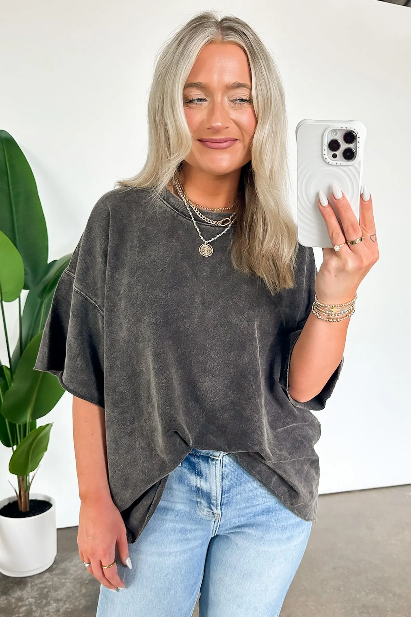 Drifting Dreams Acid Wash Relaxed Fit Top - BACK IN STOCK