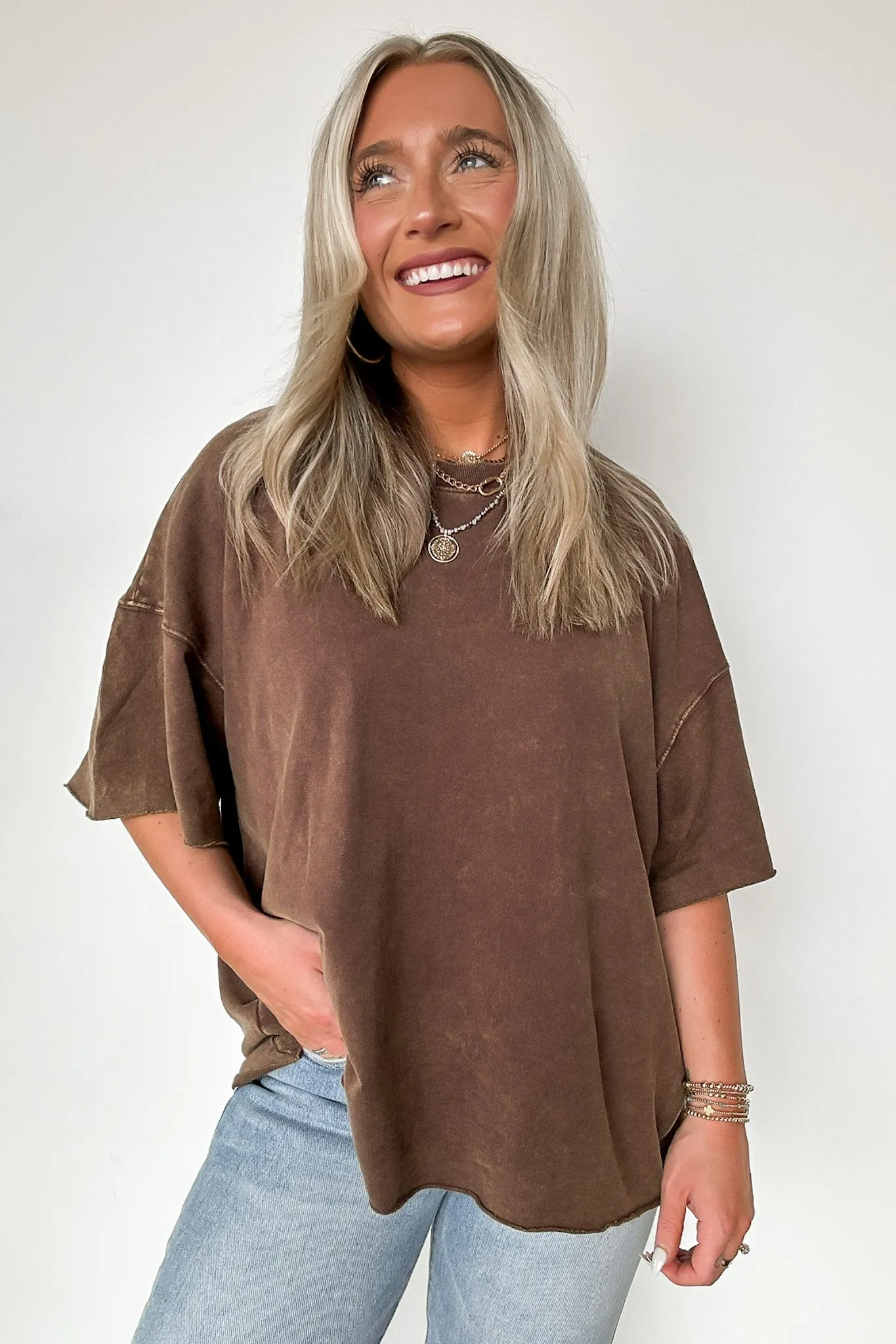 Drifting Dreams Acid Wash Relaxed Fit Top - BACK IN STOCK