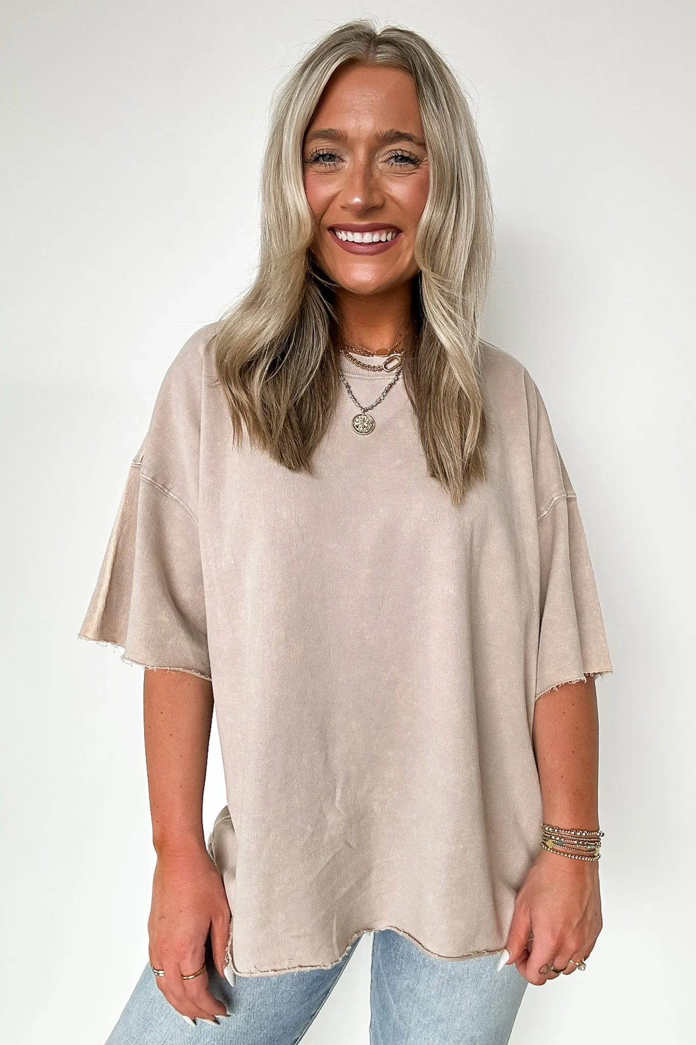 Drifting Dreams Acid Wash Relaxed Fit Top - BACK IN STOCK