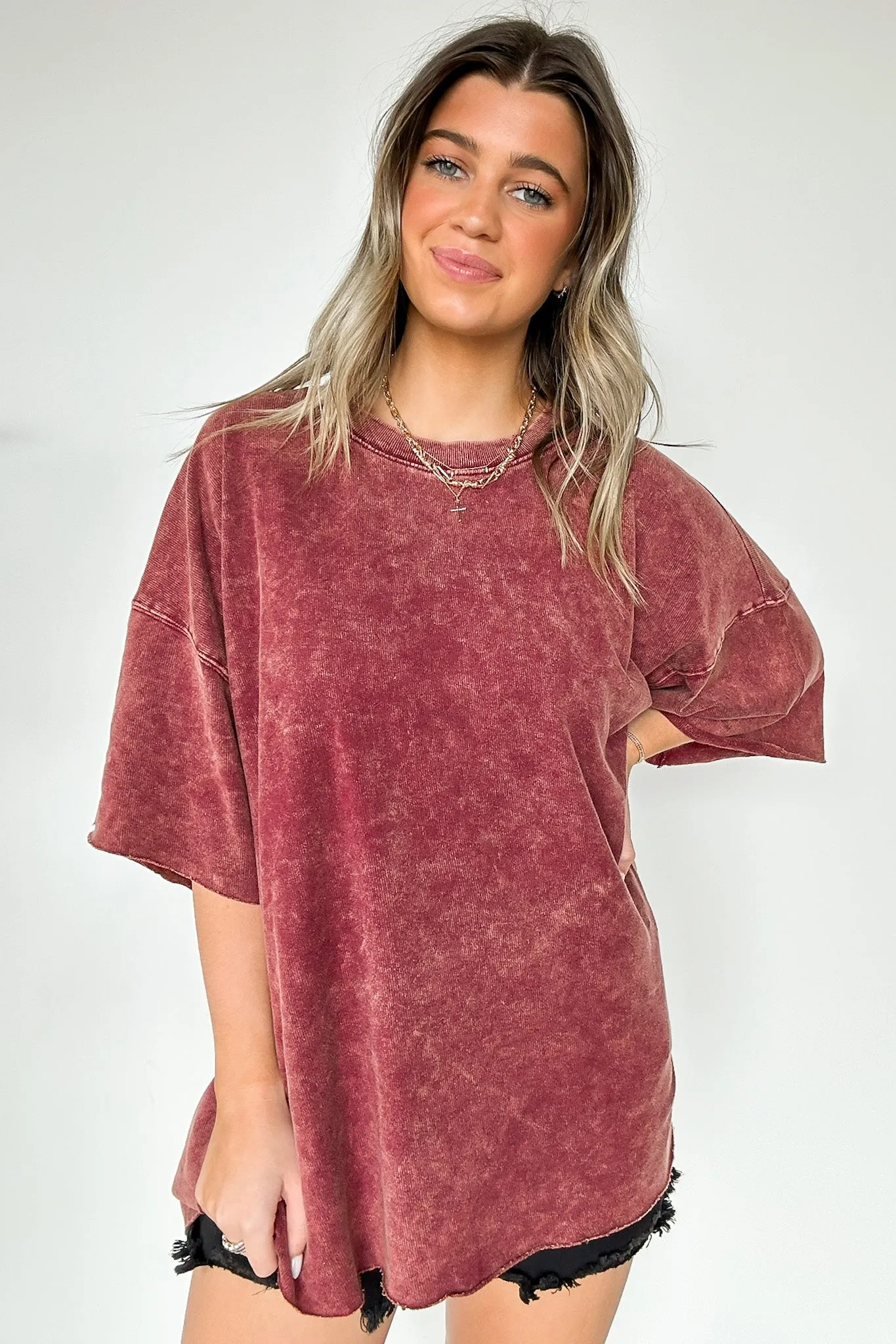 Drifting Dreams Acid Wash Relaxed Fit Top - BACK IN STOCK