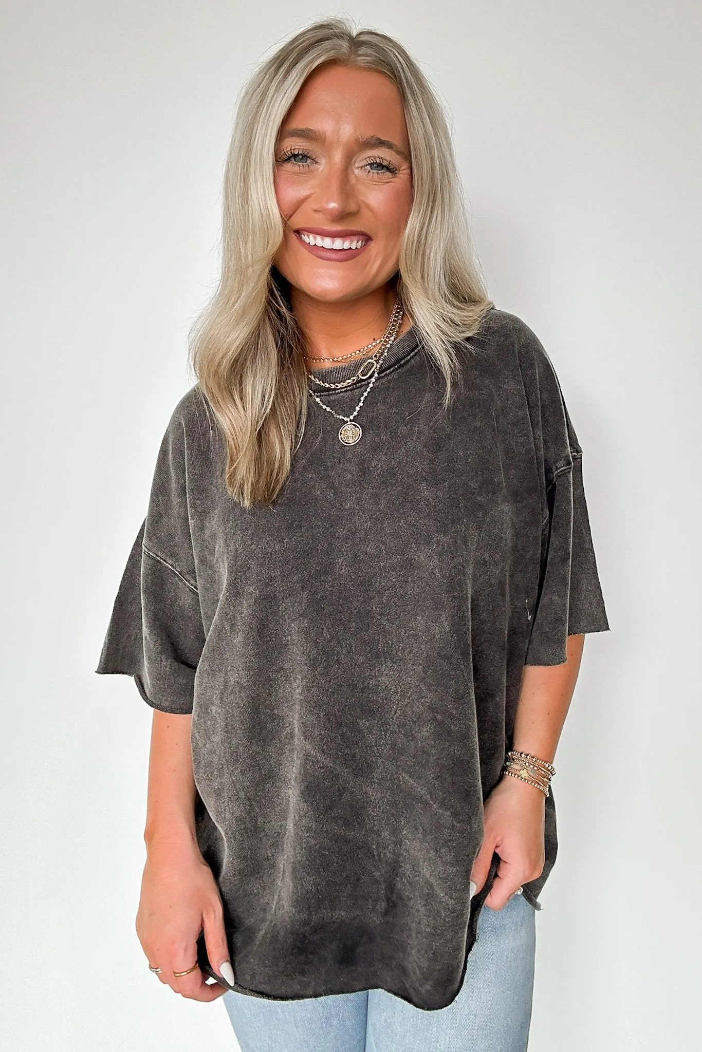 Drifting Dreams Acid Wash Relaxed Fit Top - BACK IN STOCK