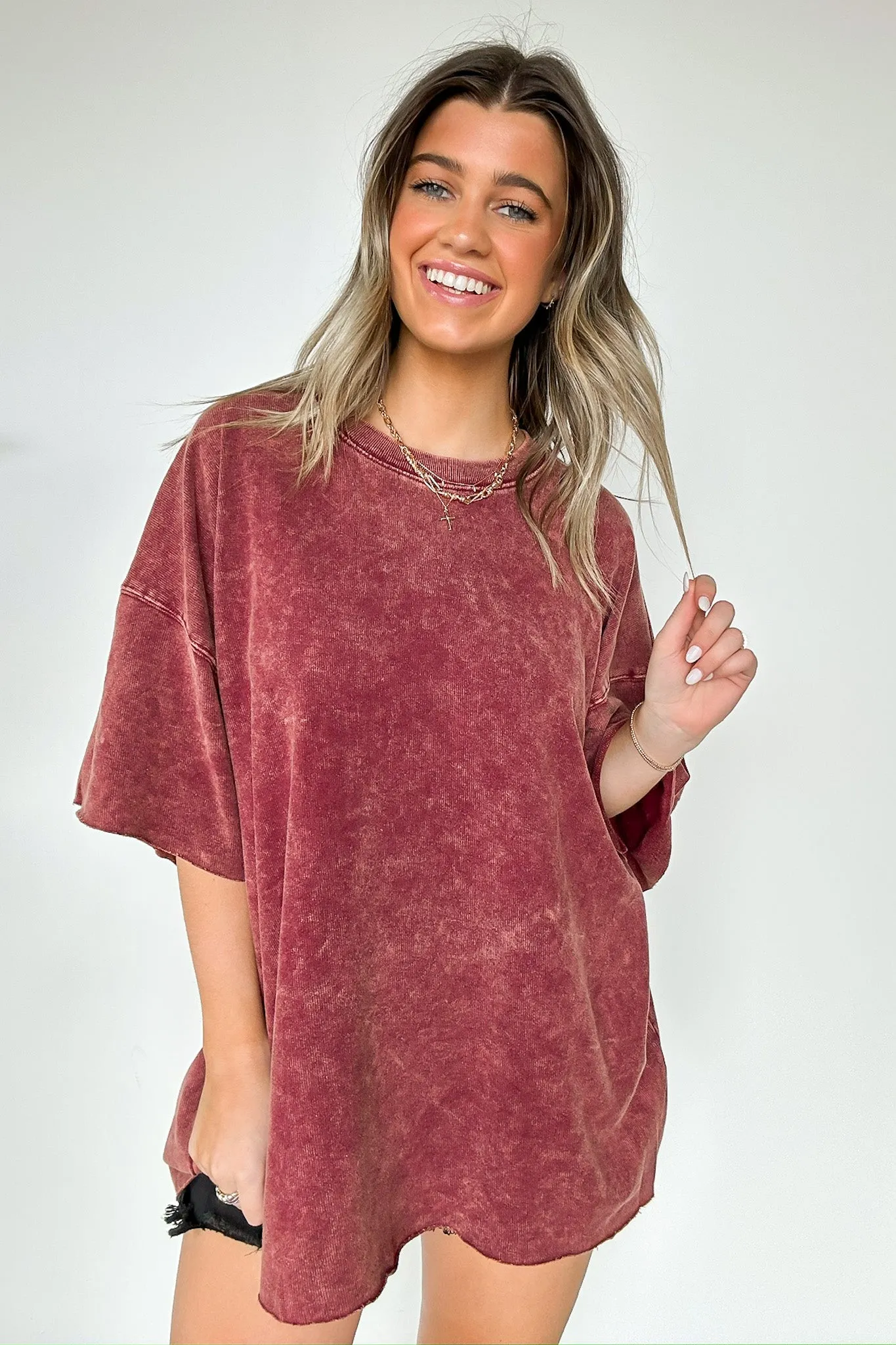 Drifting Dreams Acid Wash Relaxed Fit Top - BACK IN STOCK