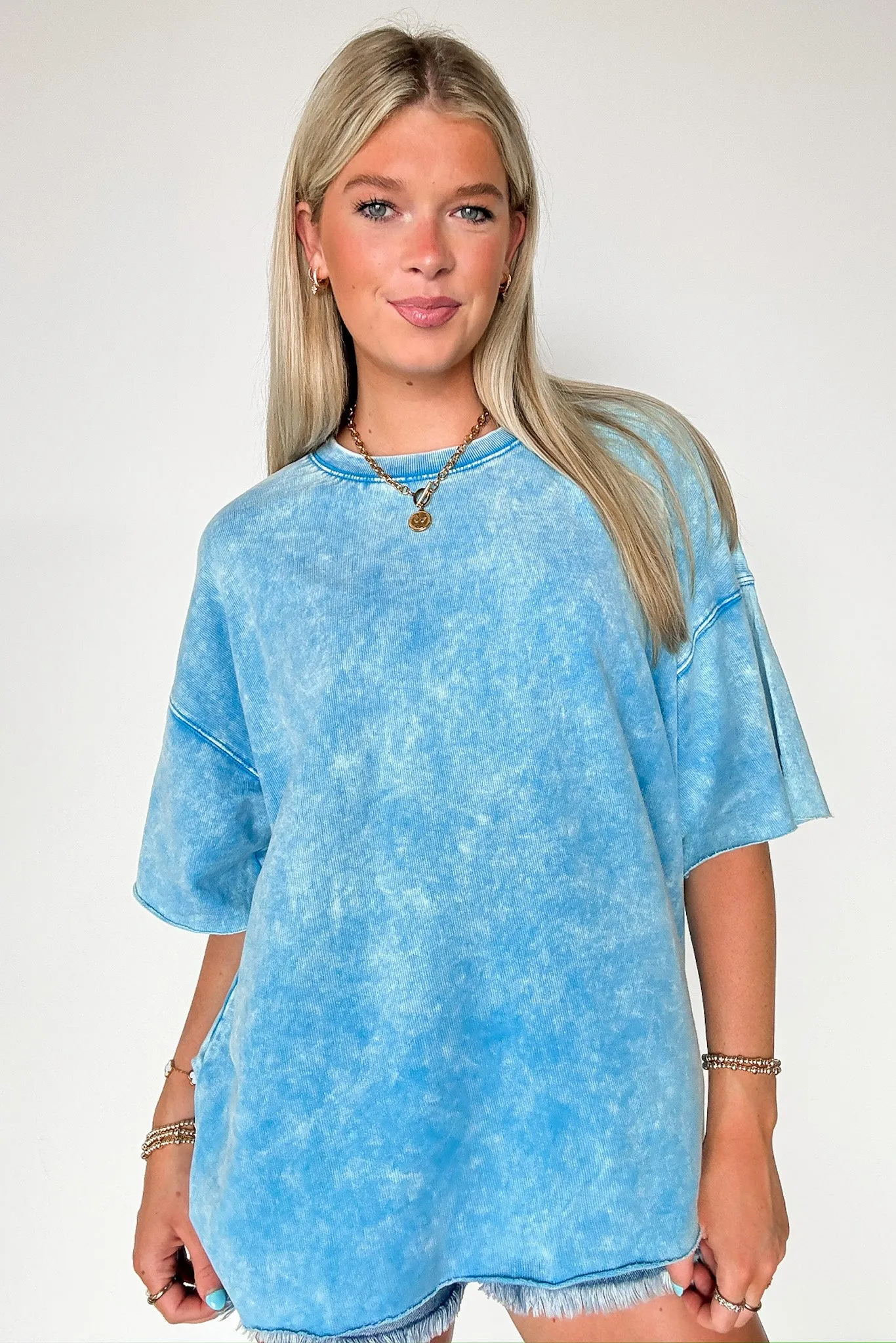 Drifting Dreams Acid Wash Relaxed Fit Top - BACK IN STOCK
