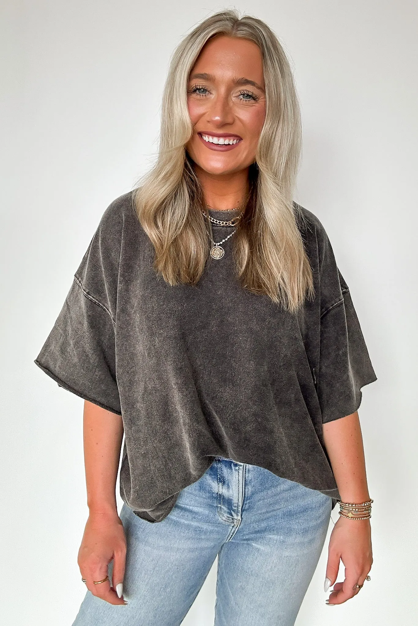 Drifting Dreams Acid Wash Relaxed Fit Top - BACK IN STOCK