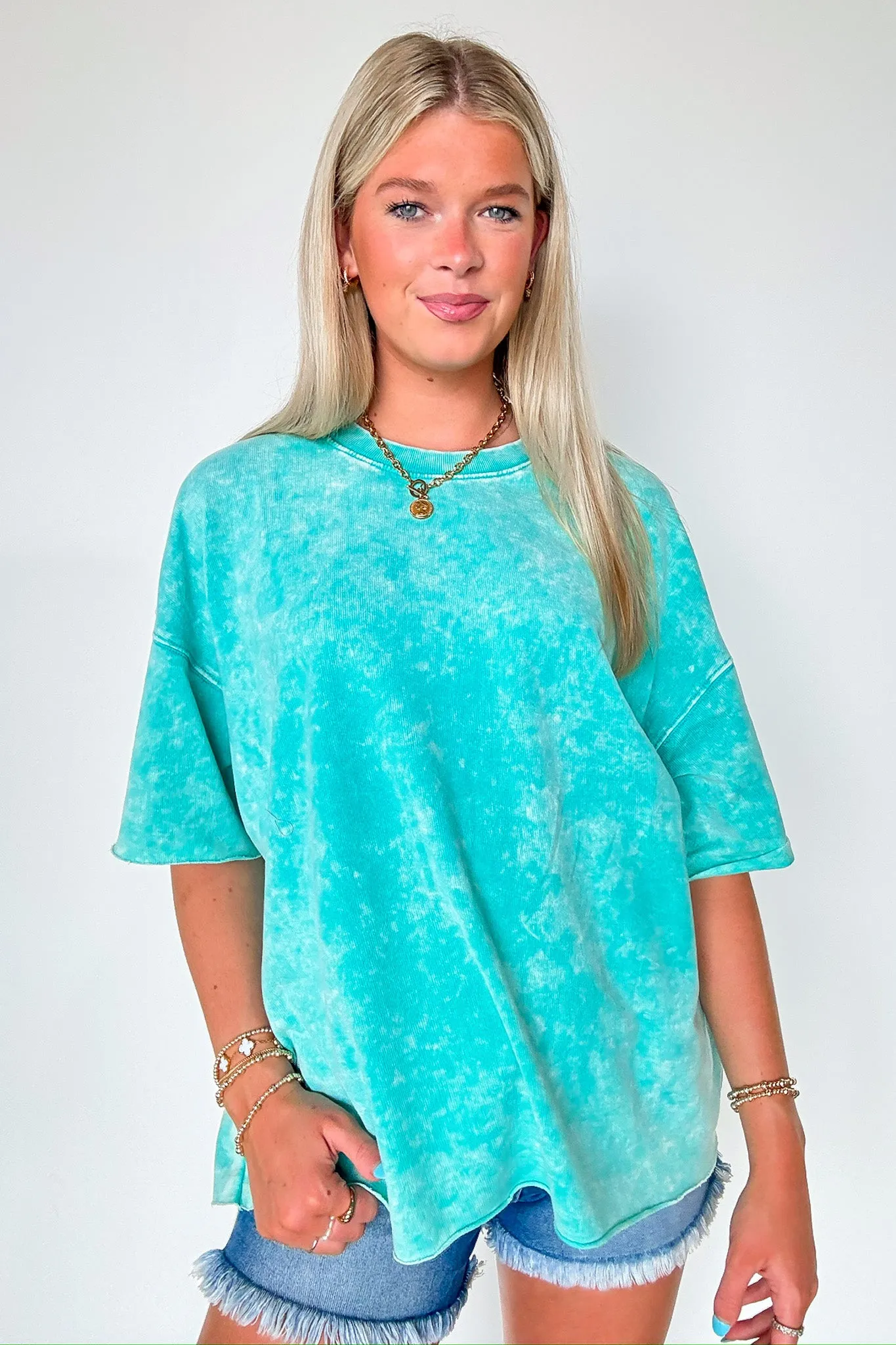 Drifting Dreams Acid Wash Relaxed Fit Top - BACK IN STOCK