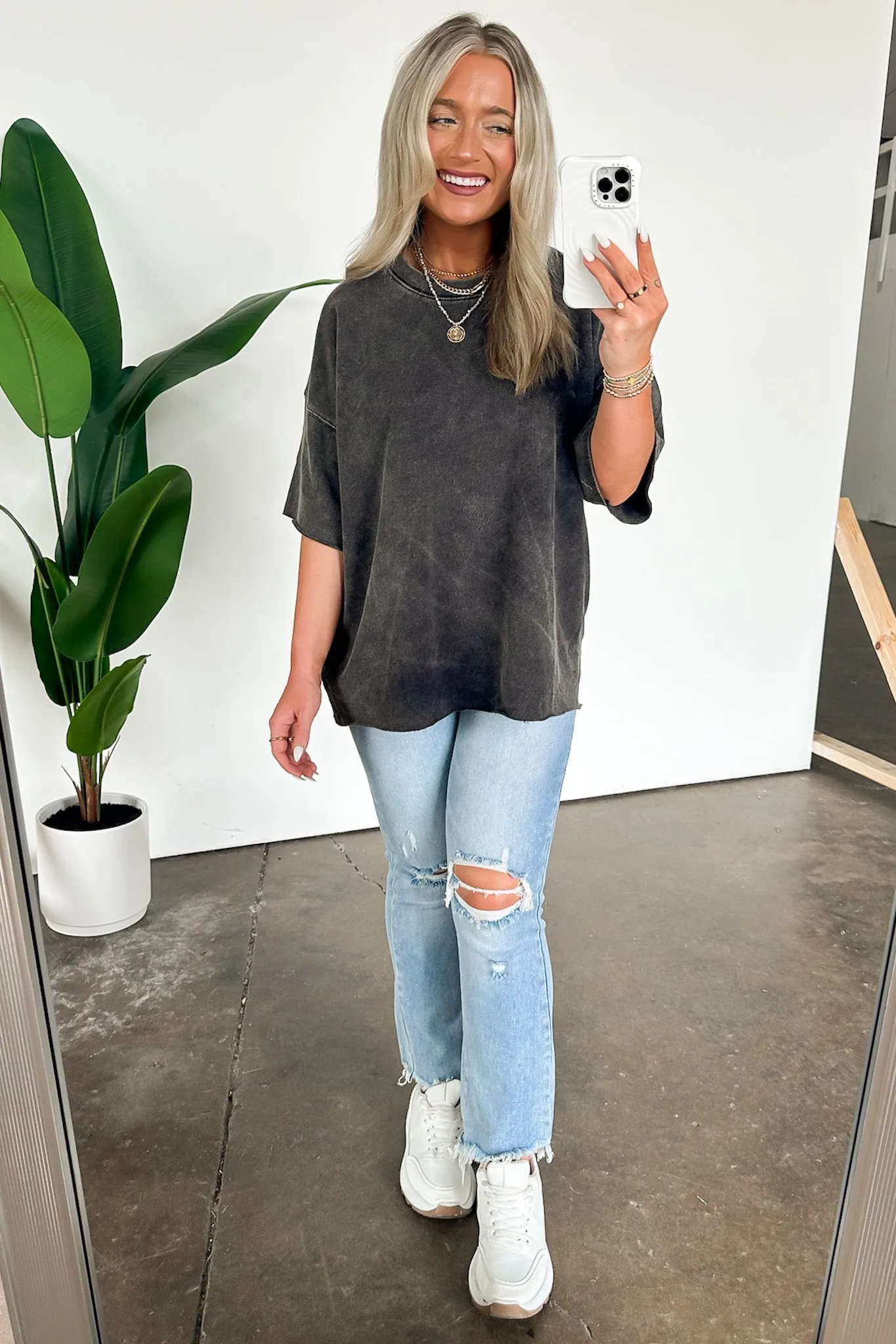 Drifting Dreams Acid Wash Relaxed Fit Top - BACK IN STOCK