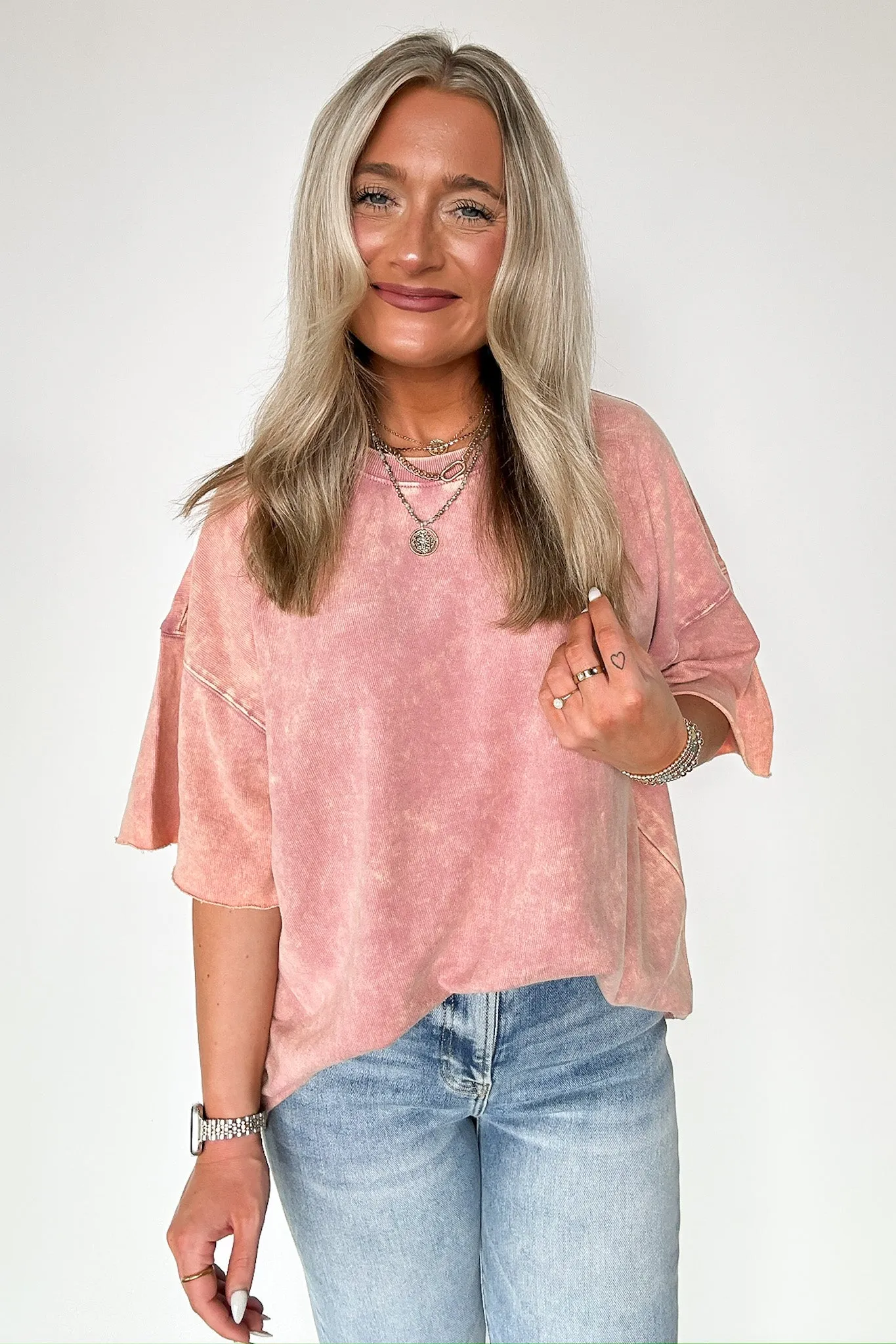 Drifting Dreams Acid Wash Relaxed Fit Top - BACK IN STOCK
