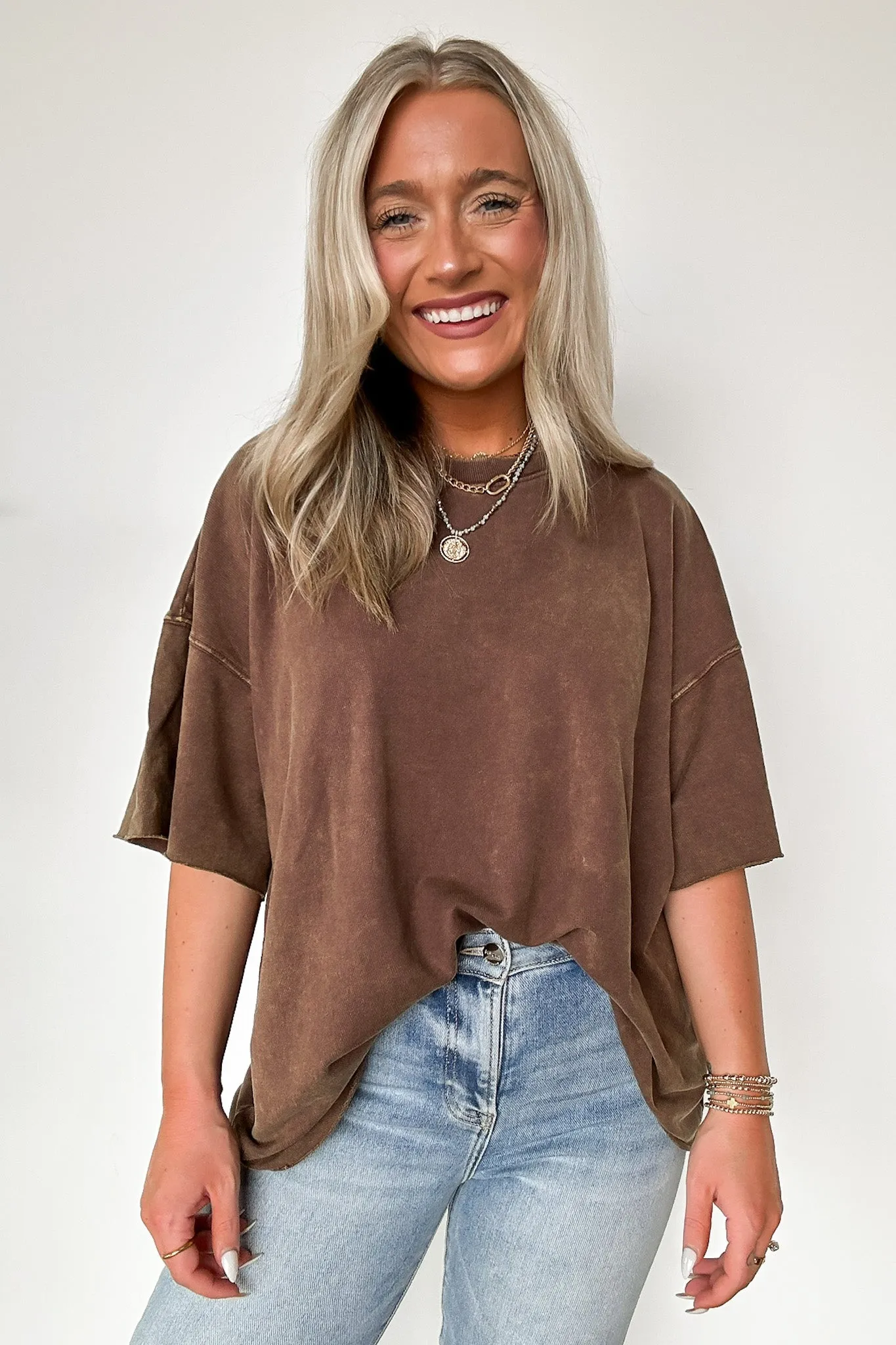 Drifting Dreams Acid Wash Relaxed Fit Top - BACK IN STOCK