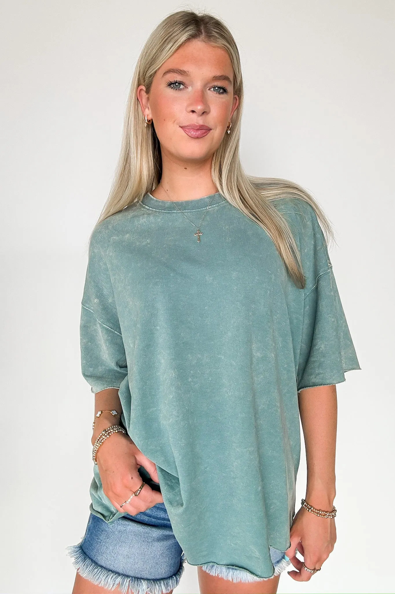 Drifting Dreams Acid Wash Relaxed Fit Top - BACK IN STOCK