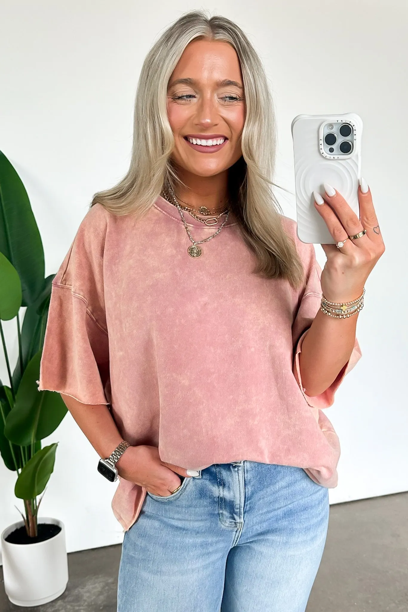 Drifting Dreams Acid Wash Relaxed Fit Top - BACK IN STOCK