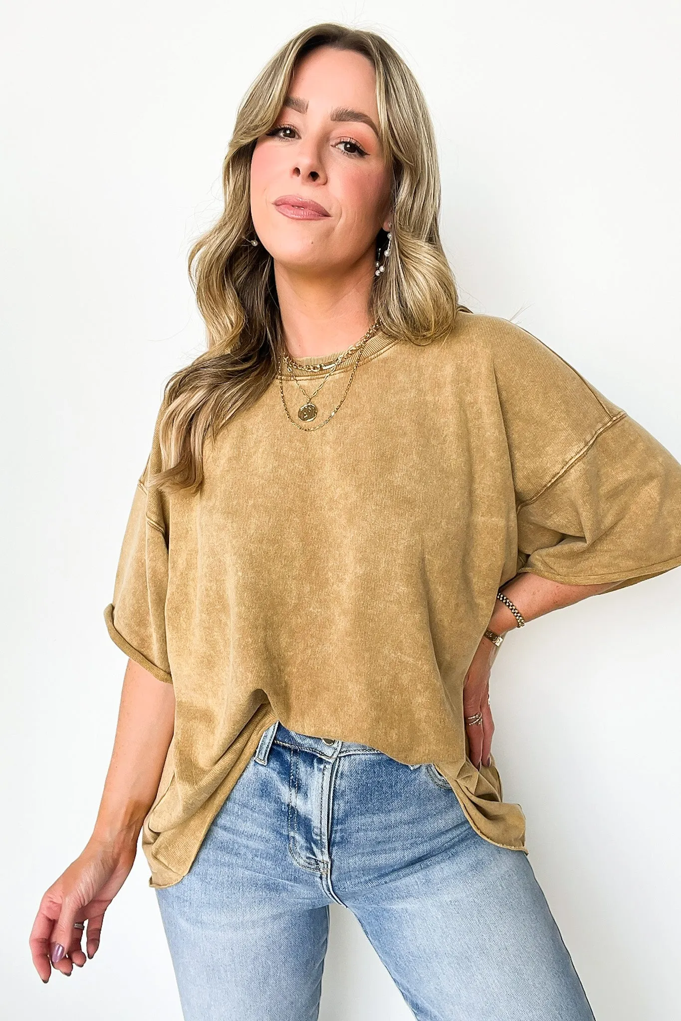 Drifting Dreams Acid Wash Relaxed Fit Top - BACK IN STOCK