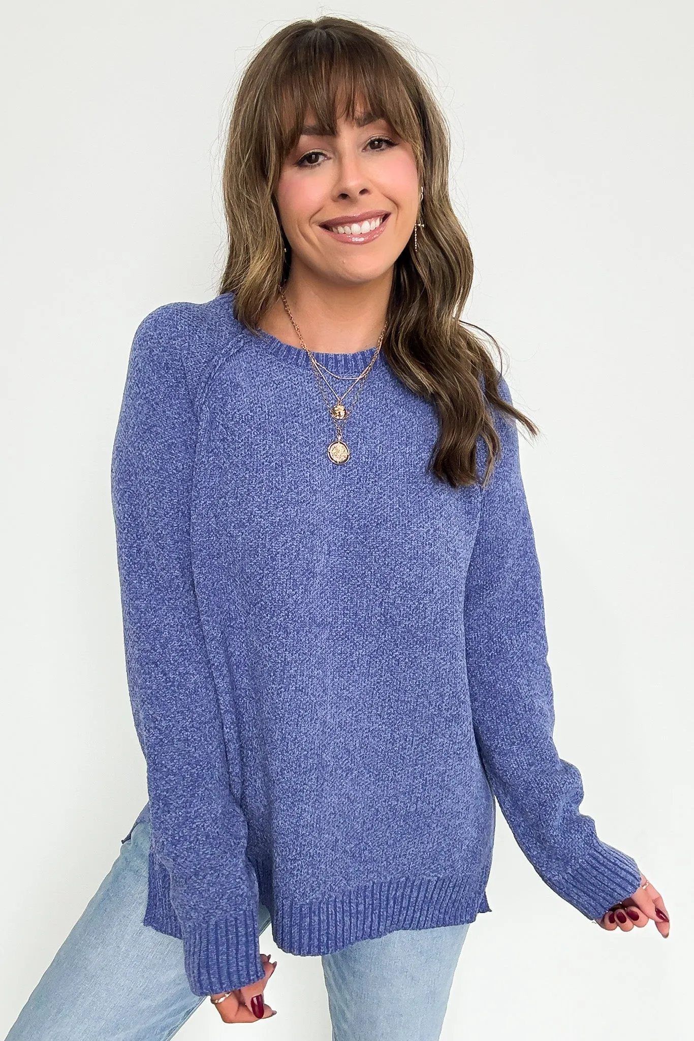 Easily Endearing Chenille Knit Raglan Sweater - BACK IN STOCK
