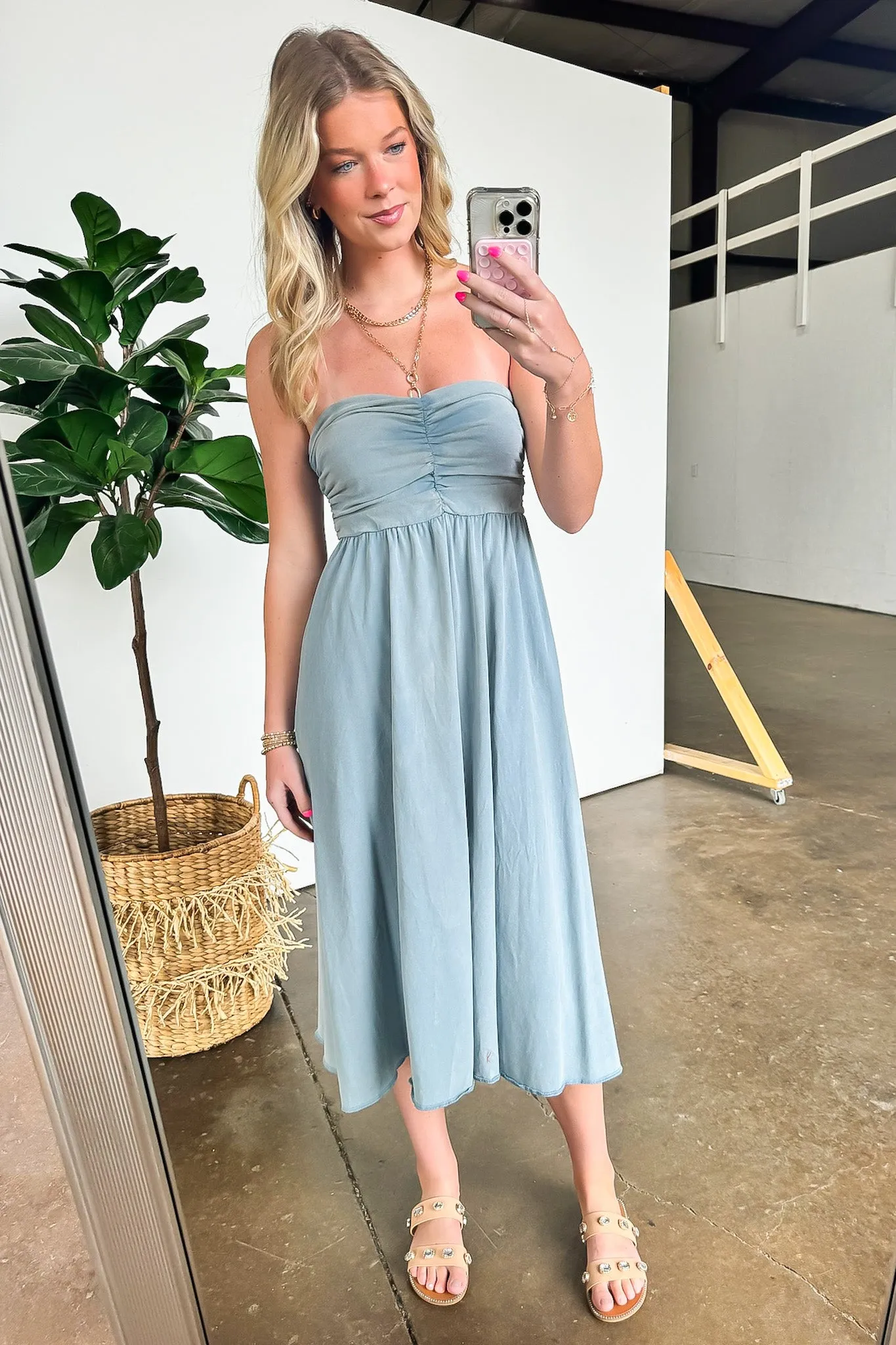 Effortless Comfort Convertible Mineral Washed Tube Dress
