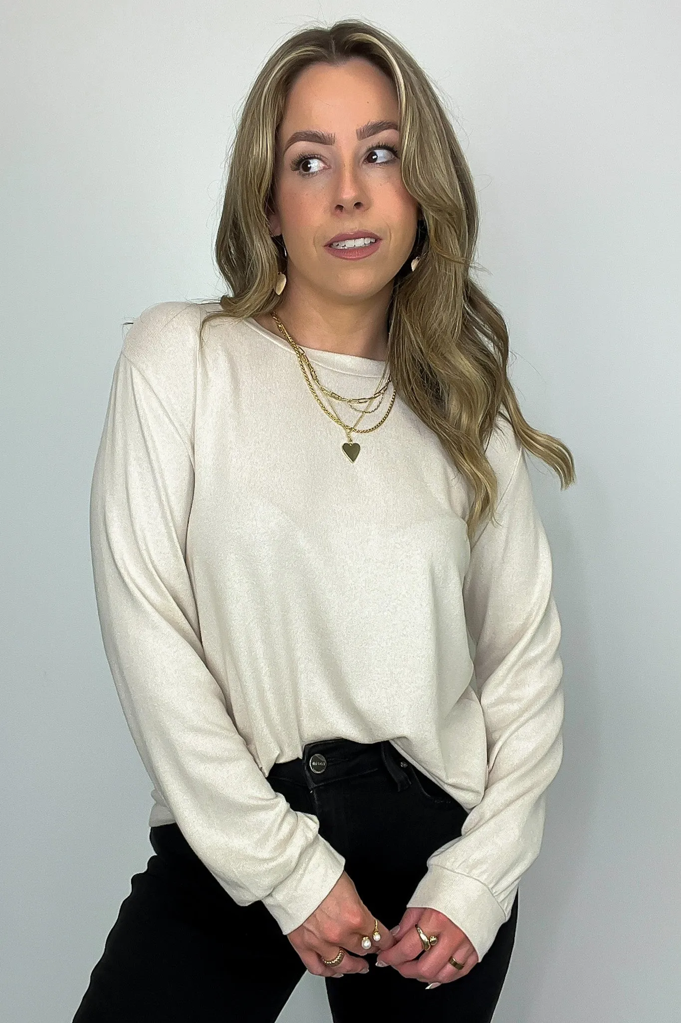 Eira Hacci Knit Long Sleeve Top