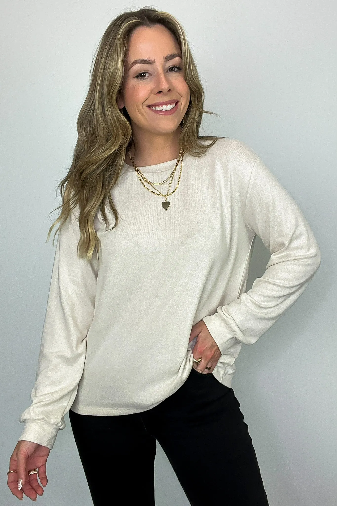 Eira Hacci Knit Long Sleeve Top