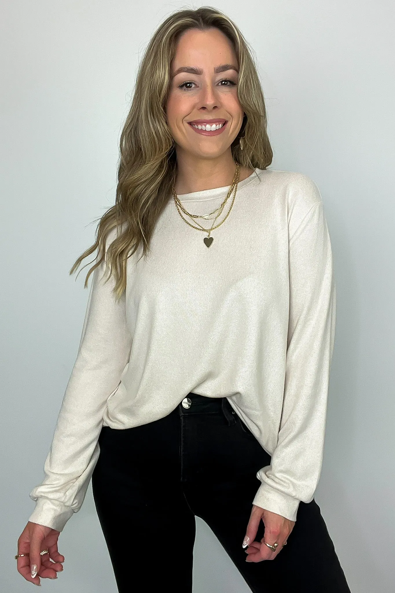 Eira Hacci Knit Long Sleeve Top