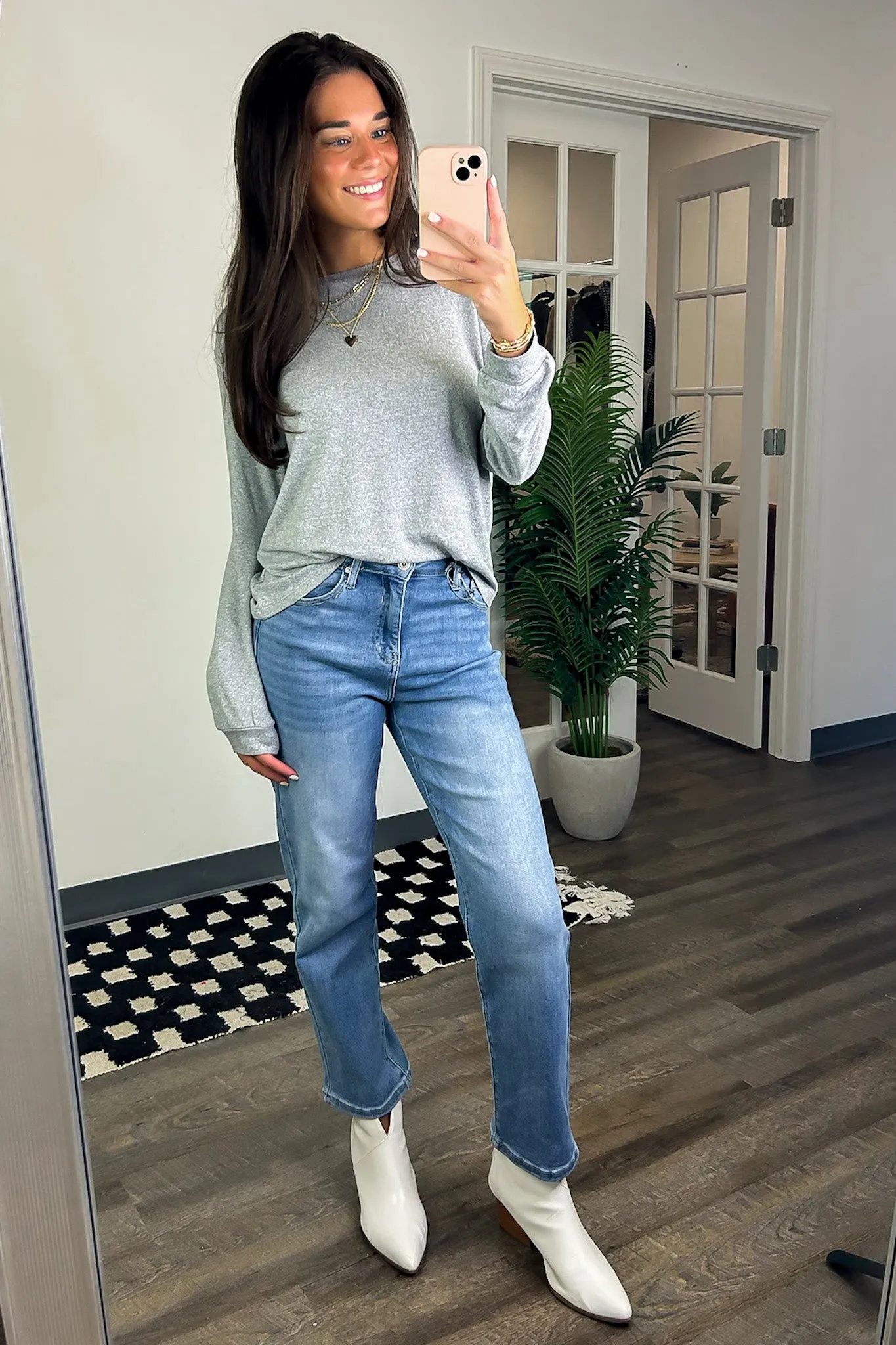 Eira Hacci Knit Long Sleeve Top
