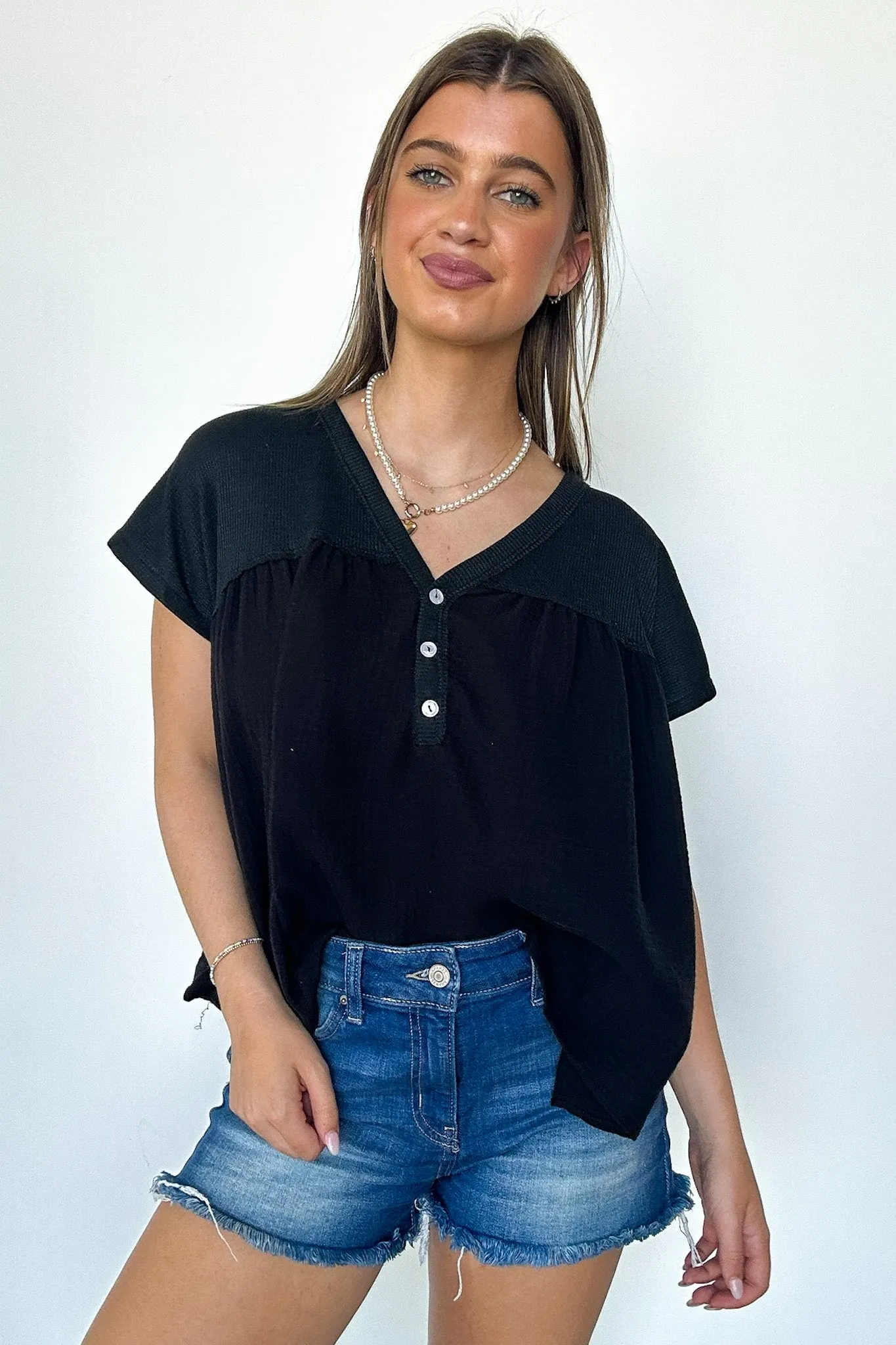 Elenora Mixed Media Top - FINAL SALE