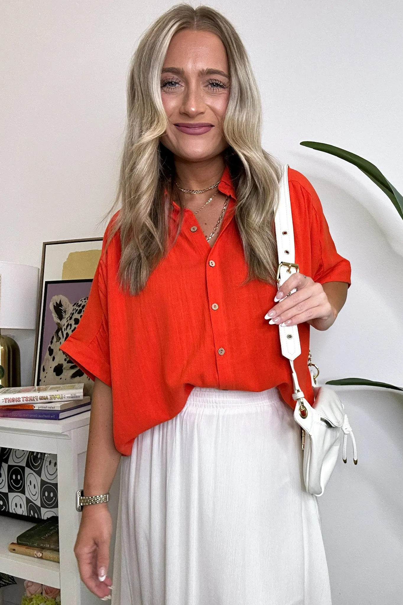Elevated Decision Linen Button Down Top
