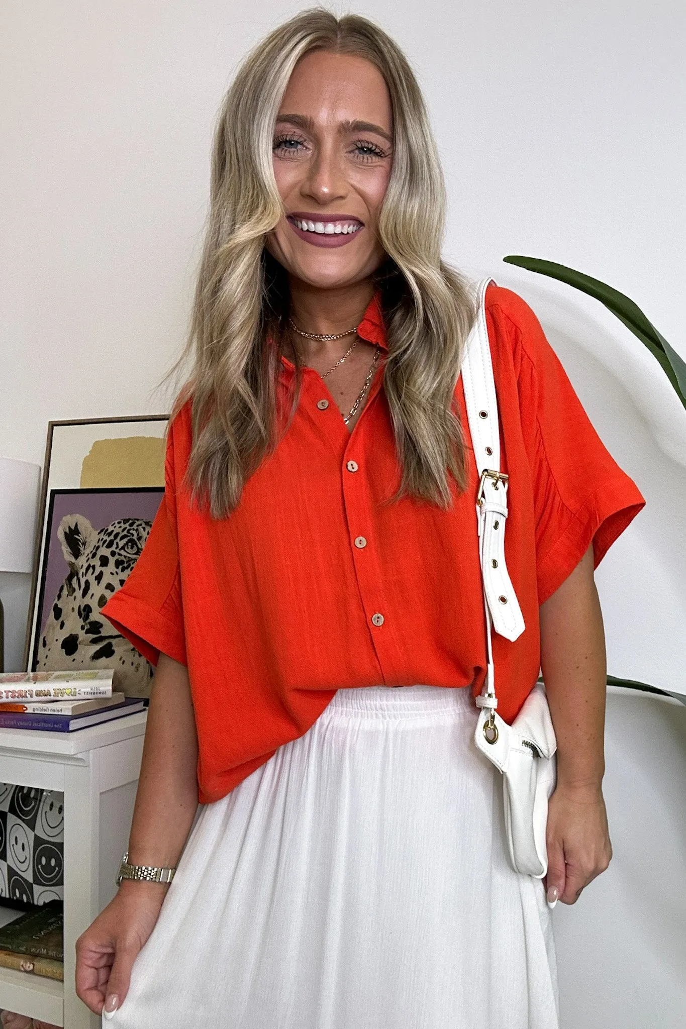 Elevated Decision Linen Button Down Top