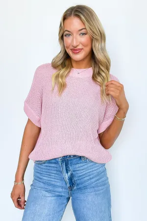 Eliza Knit Short Sleeve Sweater Top