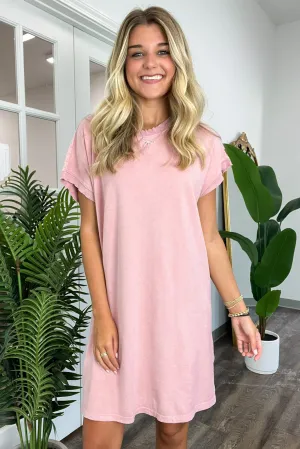 Emersyn Mineral Wash Short Sleeve Dress - FINAL SALE